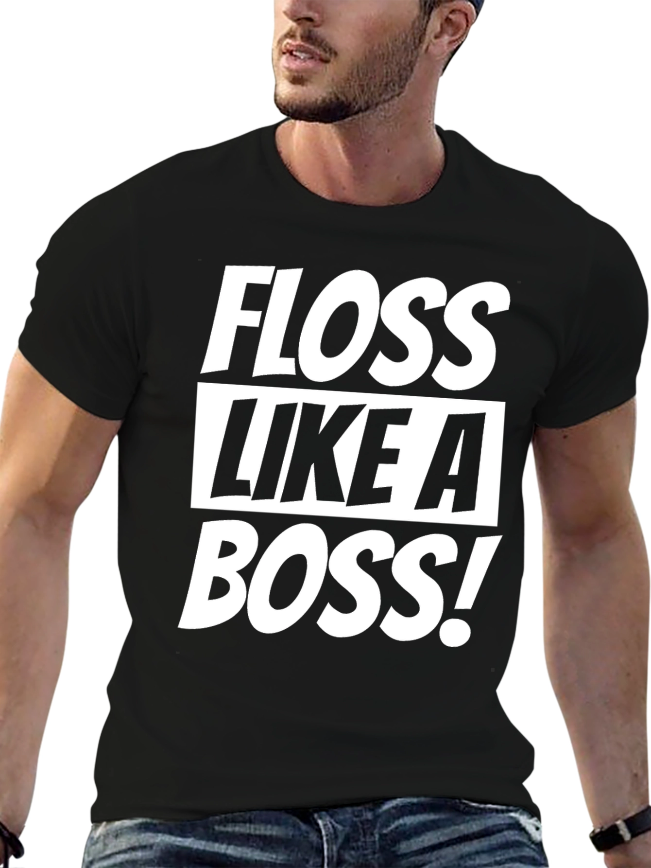 Floss Like a Boss Black T-Shirt
