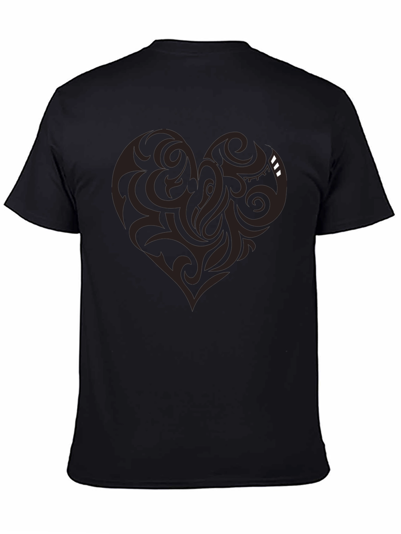 Tribal Heart Graphic Black Tee