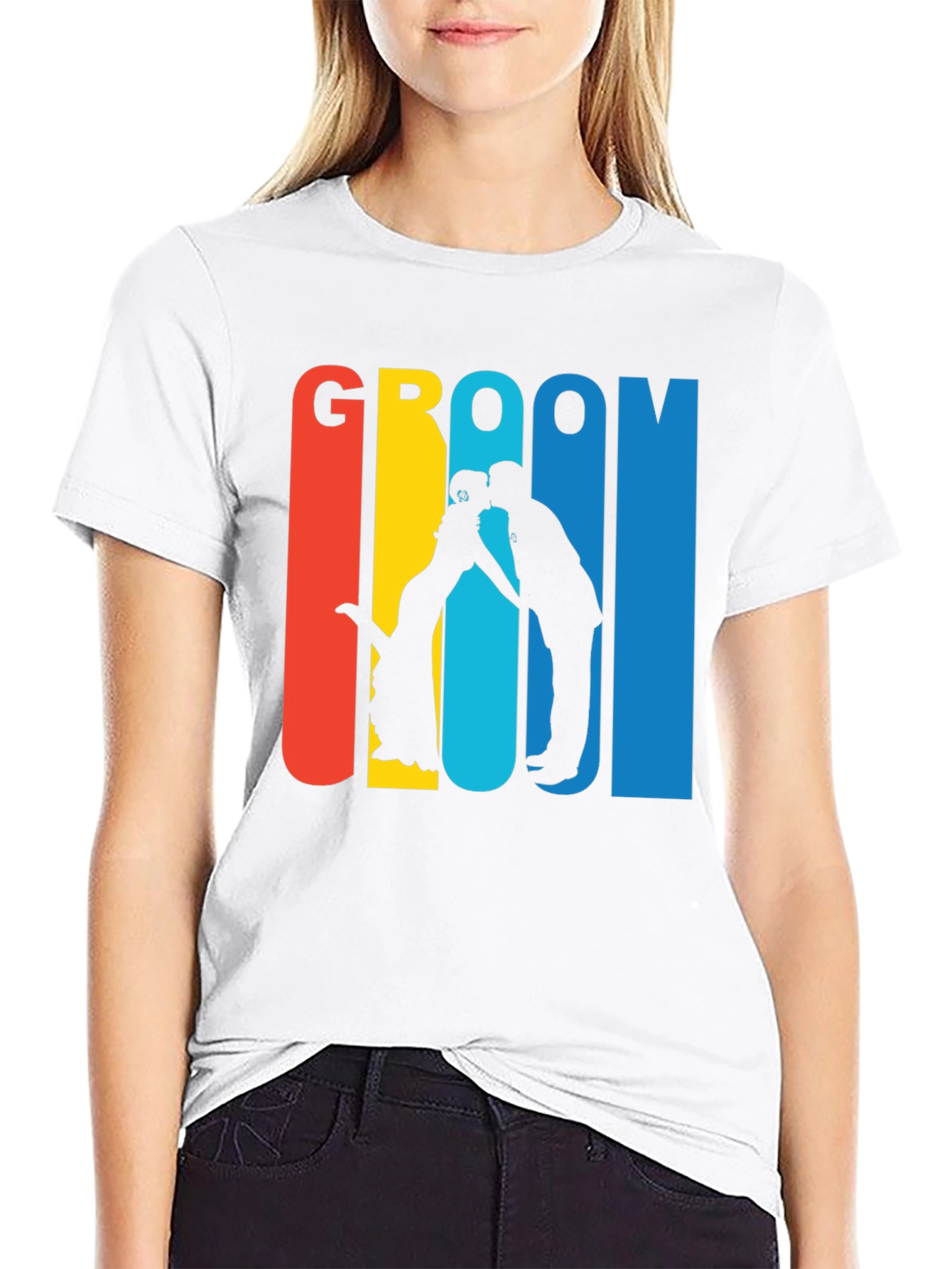 Groom Silhouette Graphic T-Shirt - Wedding Party Tee