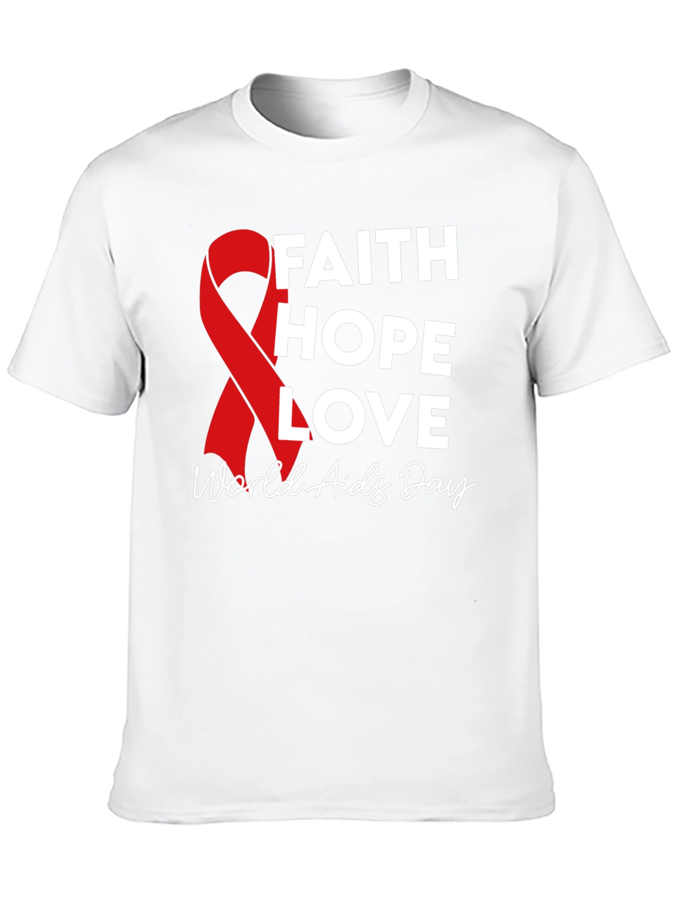 Faith Hope Love World Aids Day T-Shirt