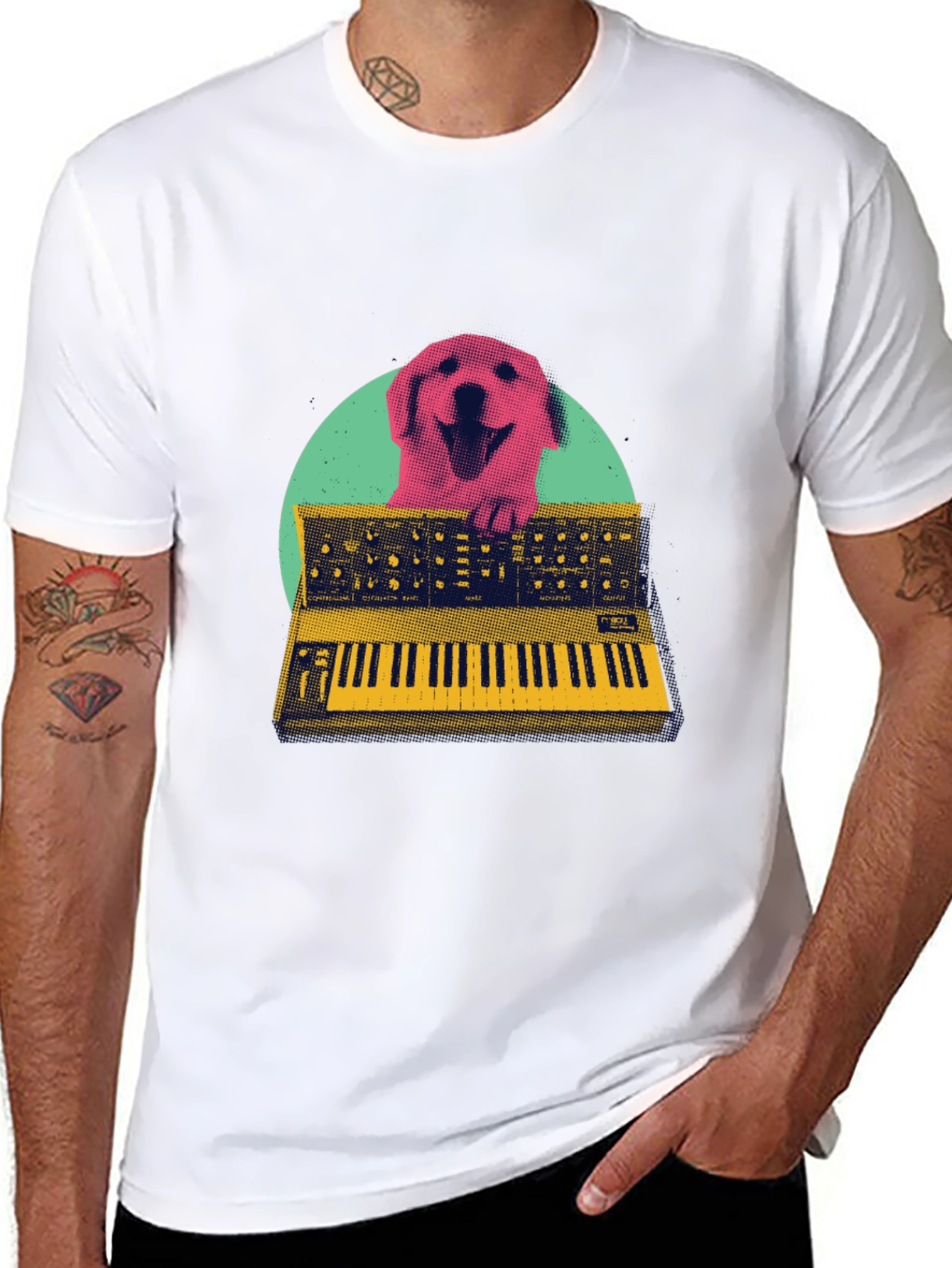 Dog Synth T-Shirt - Unique Graphic Tee
