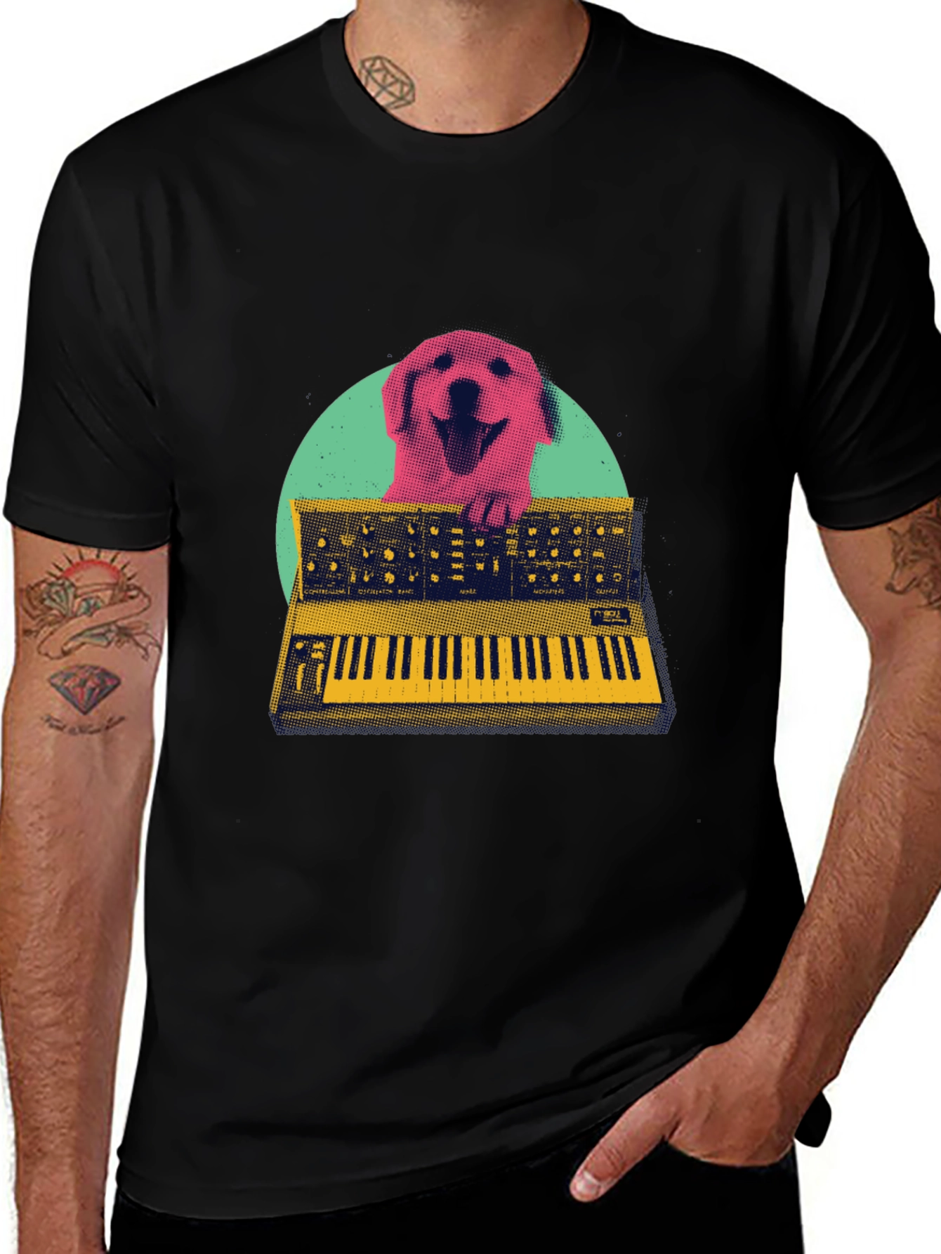 Dog Synth T-Shirt - Unique Graphic Tee
