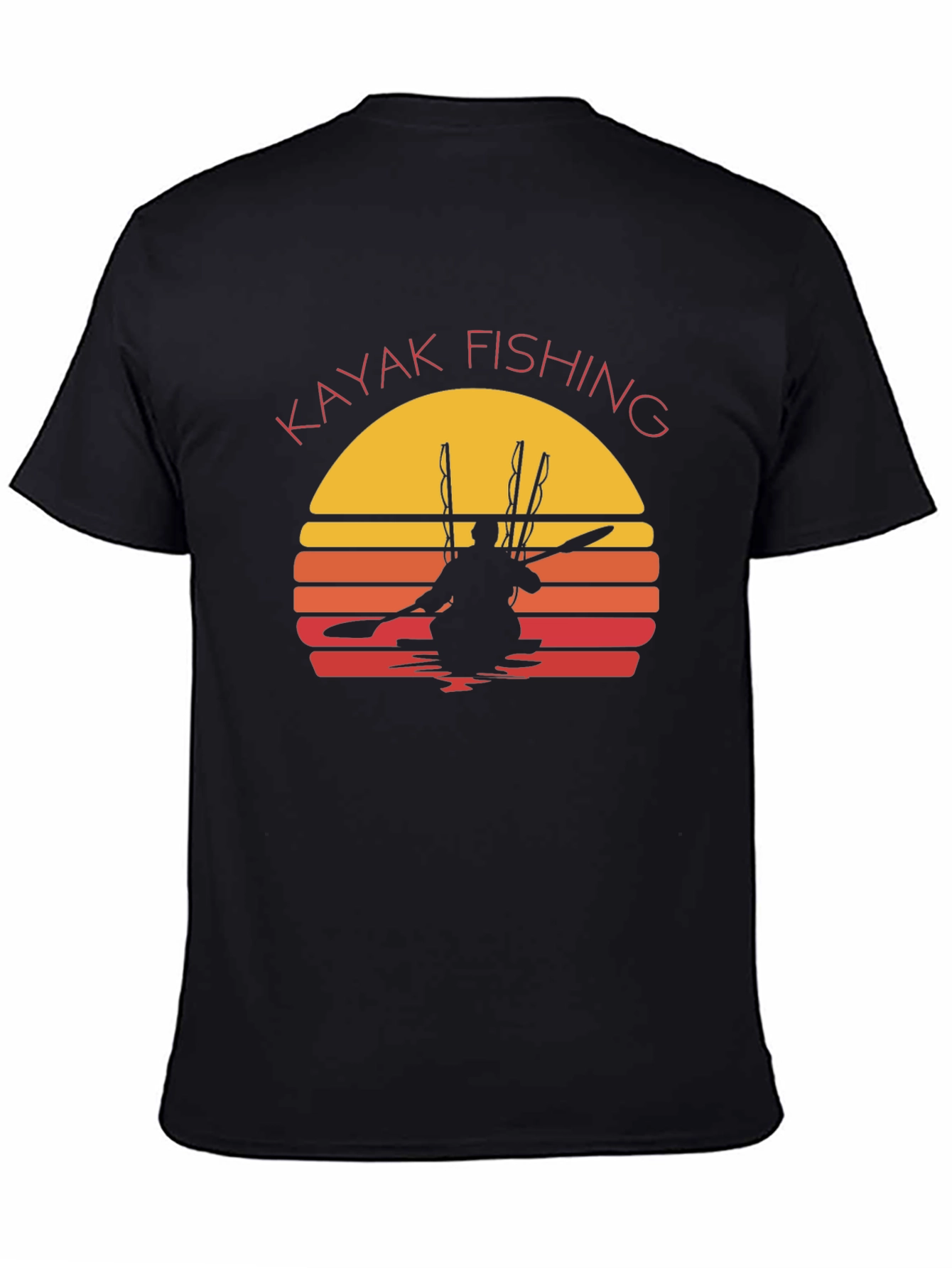 Kayak Fishing Sunset Graphic T-Shirt