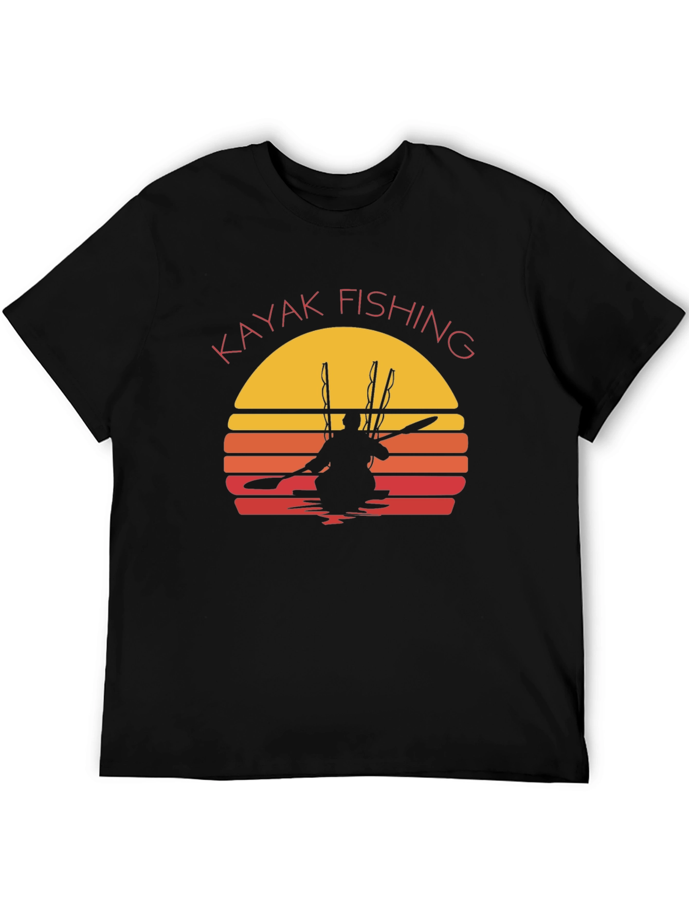 Kayak Fishing Sunset Graphic T-Shirt