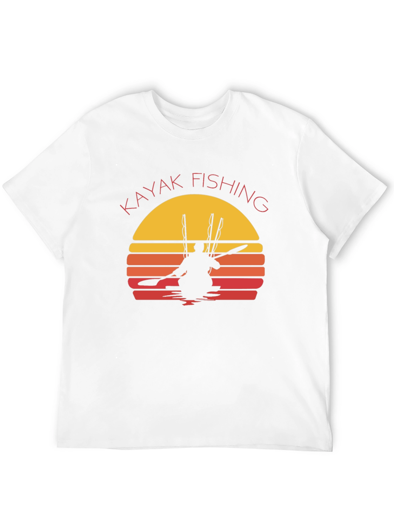 Kayak Fishing Sunset Graphic T-Shirt