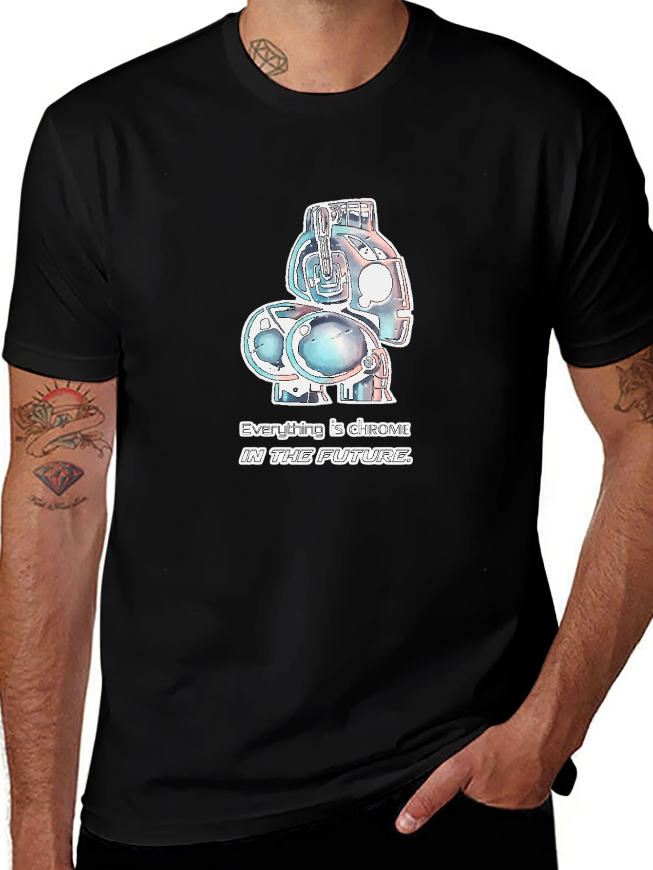 Chrome Future Graphic Tee - Black