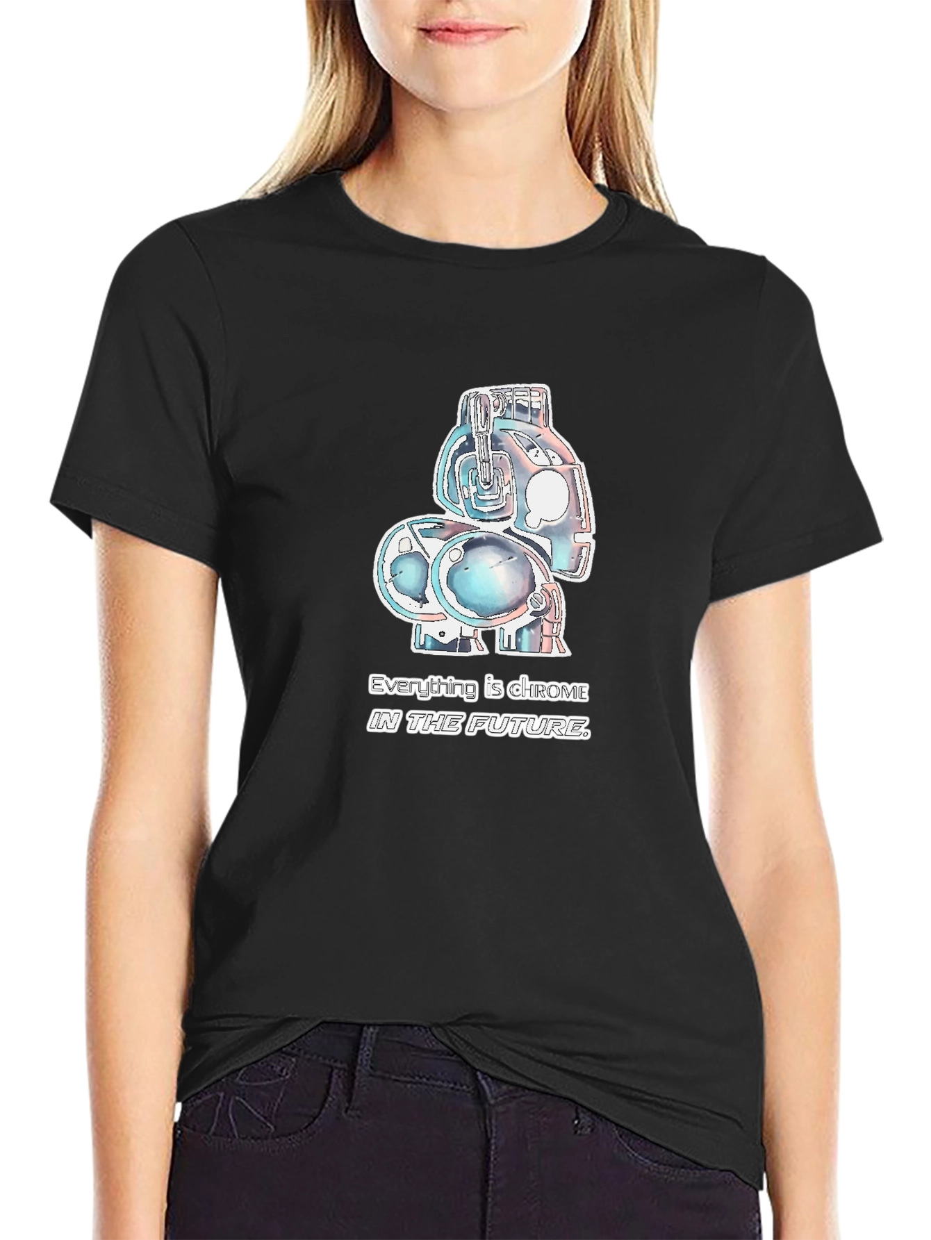 Chrome Future Graphic Tee - Black