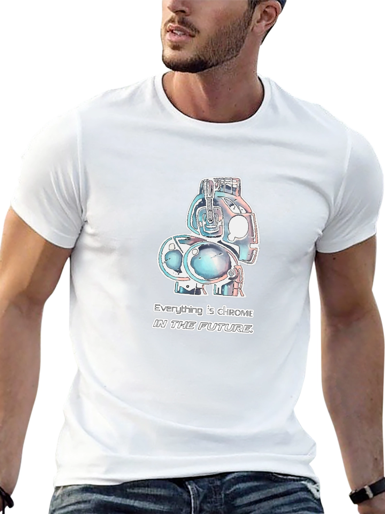 Chrome Future Graphic Tee - Black