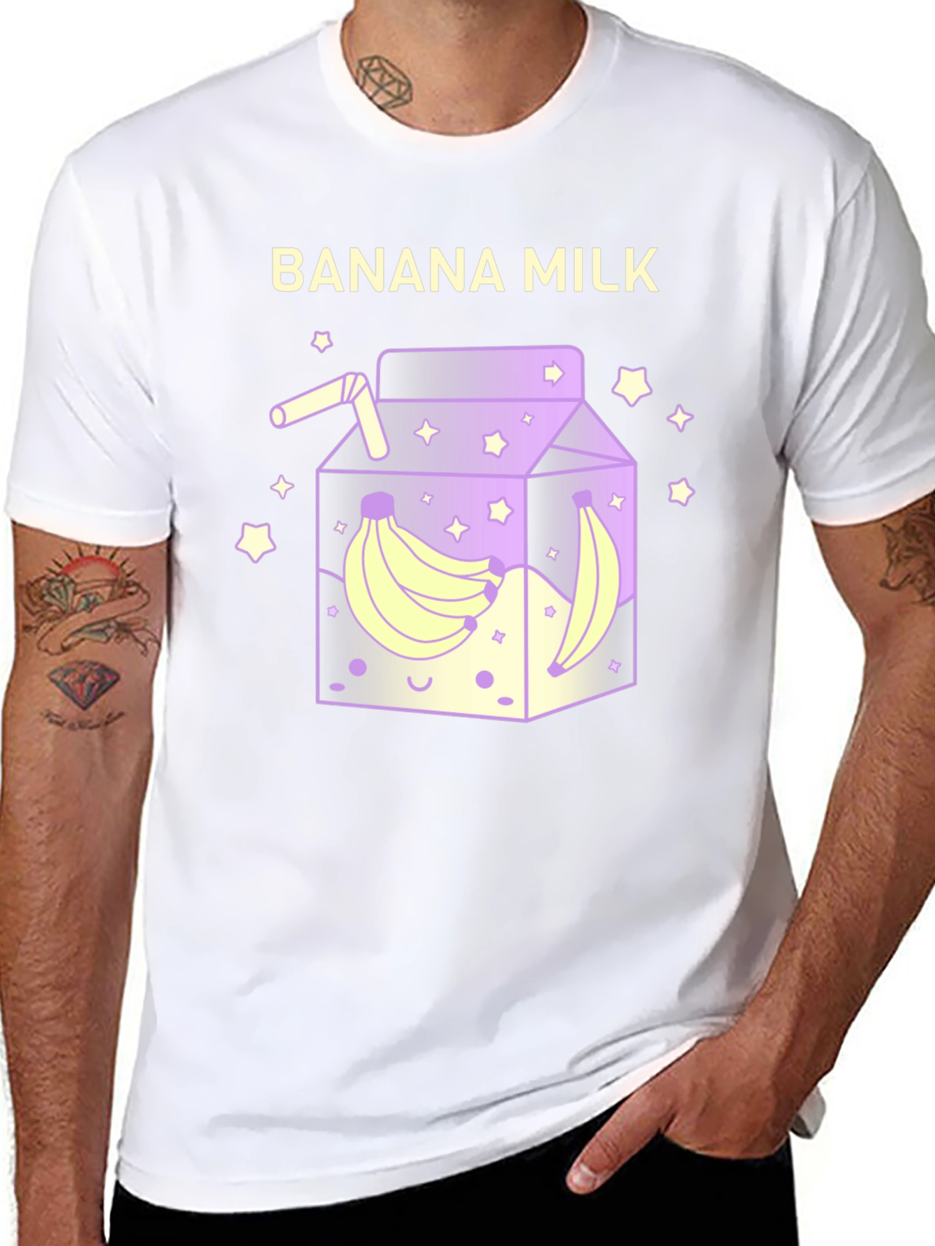 Banana Milk Graphic Tee - Fun & Unique Design