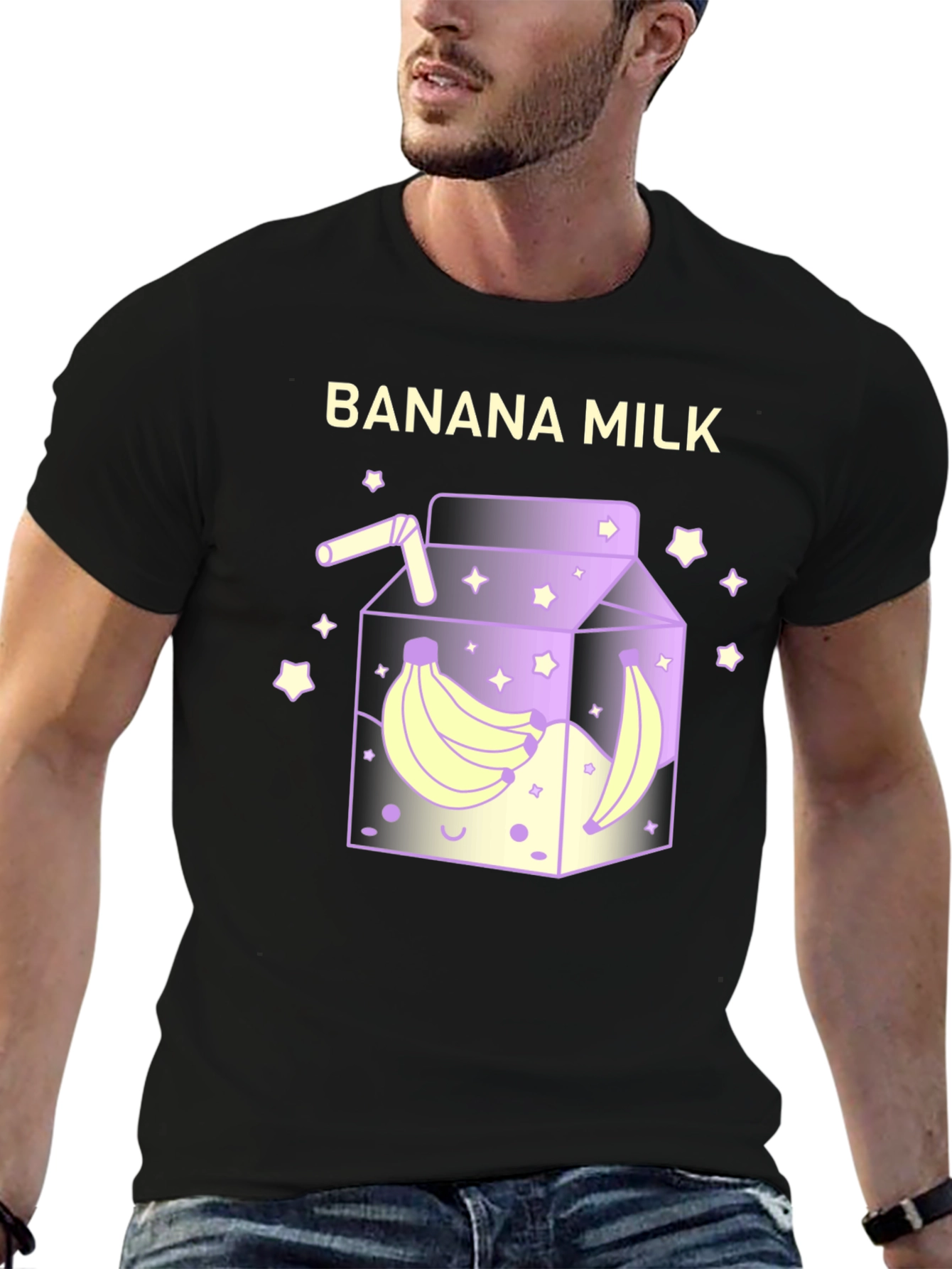 Banana Milk Graphic Tee - Fun & Unique Design