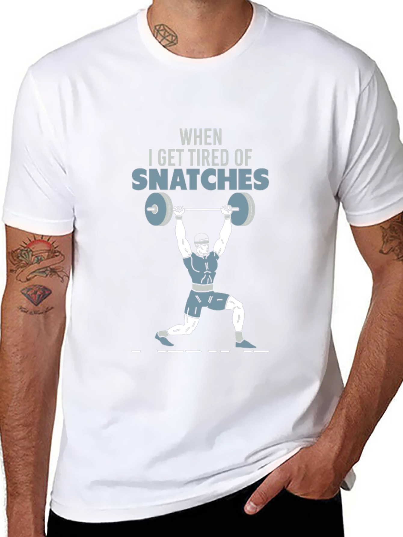 Snatch Weightlifting Graphic Tee - Gym Humor T-Shirt