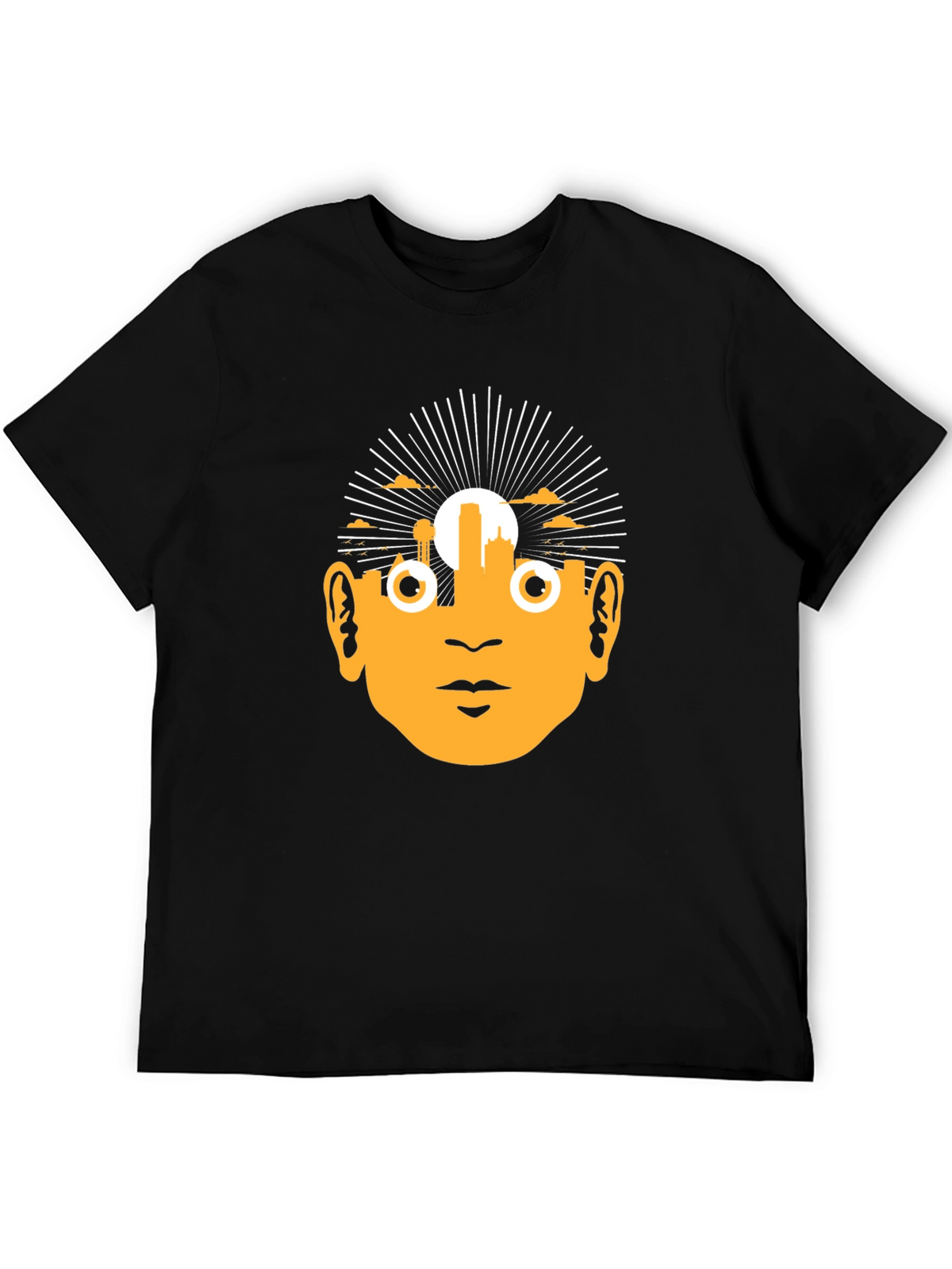 Unique Graphic Tee - Retro Face Design