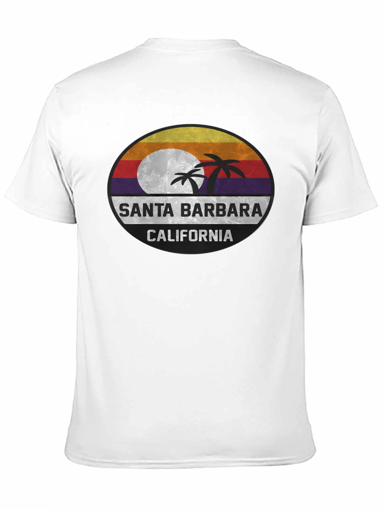Santa Barbara California Palm Tree Graphic T-Shirt
