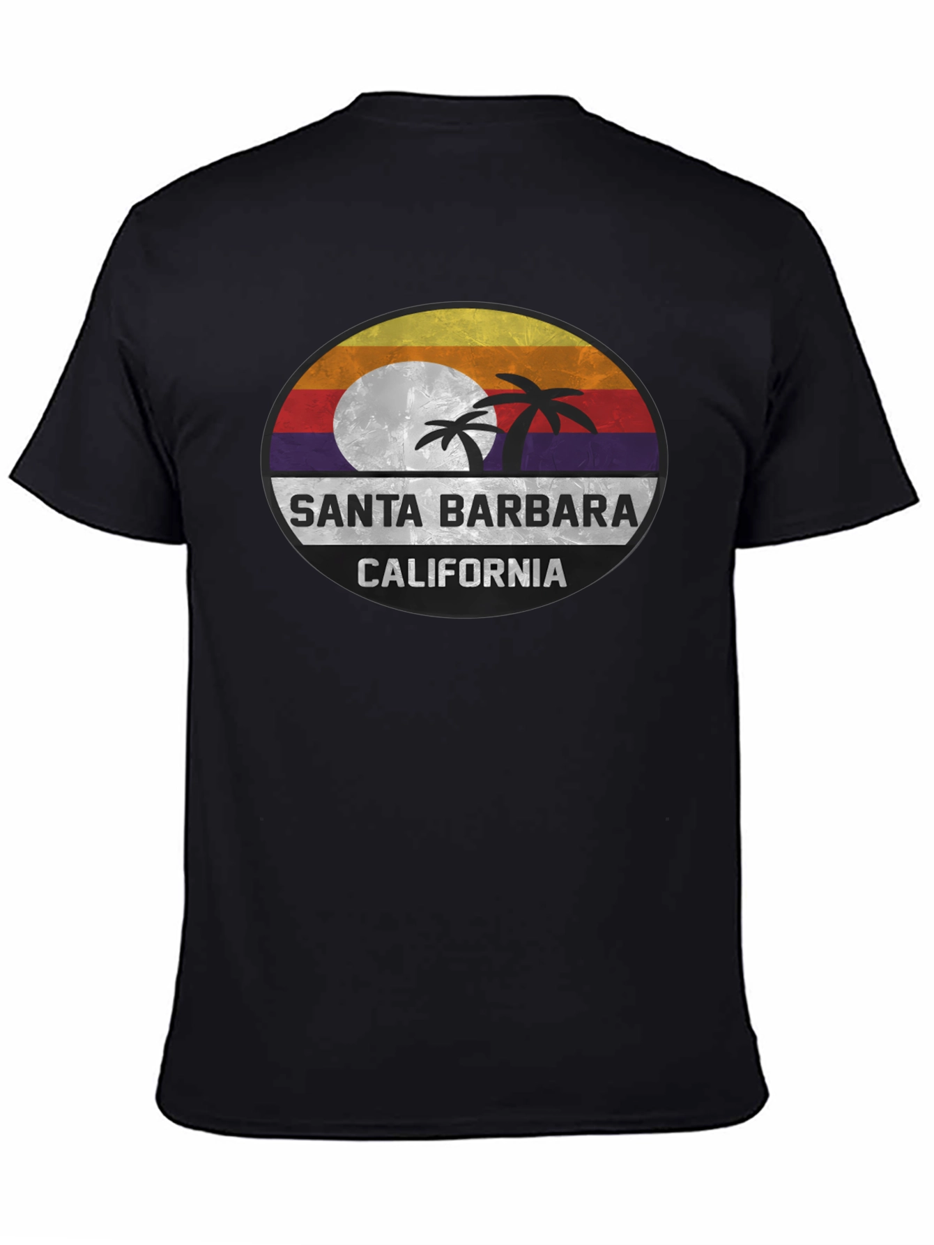 Santa Barbara California Palm Tree Graphic T-Shirt