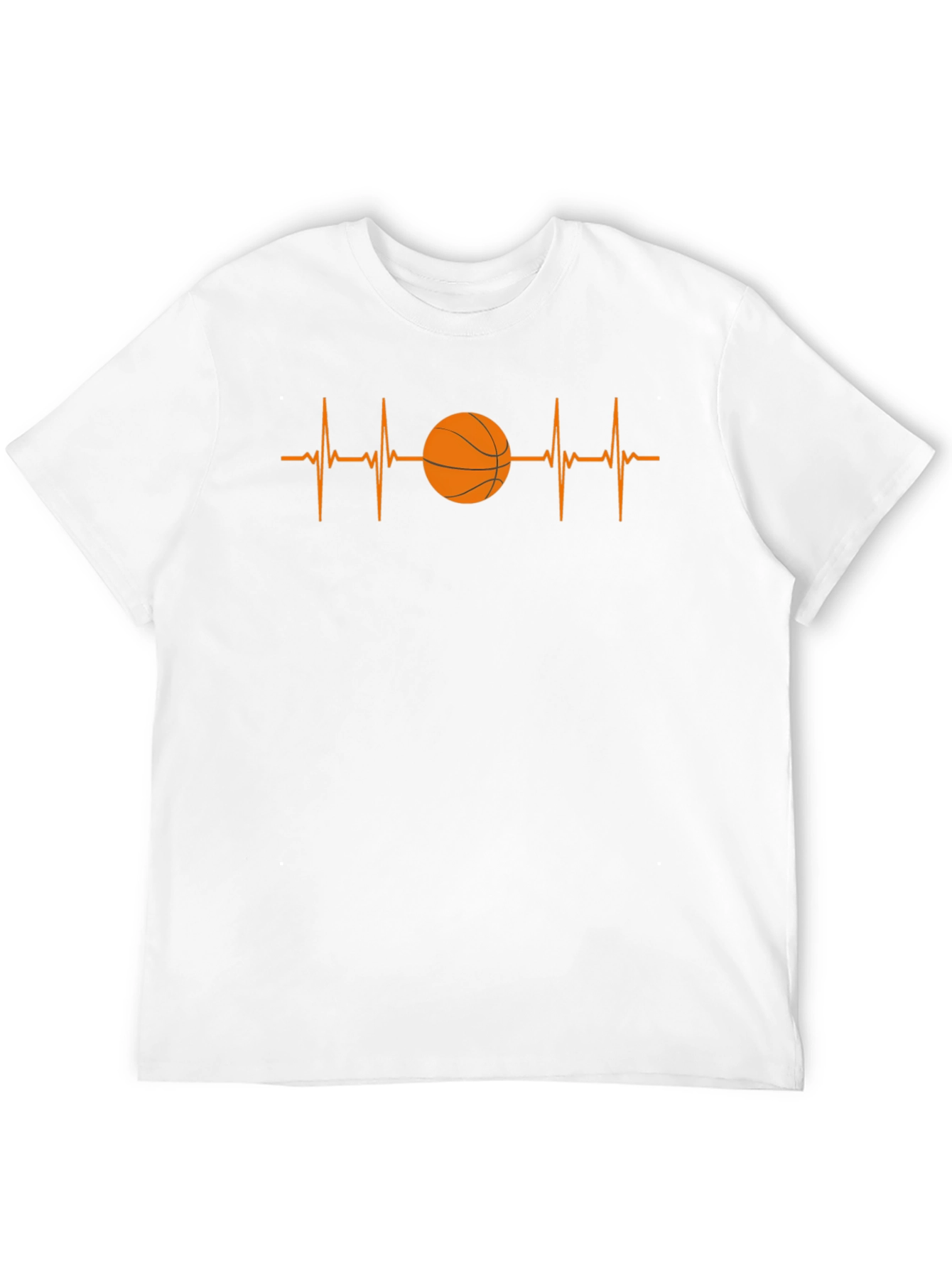 Basketball Heartbeat T-Shirt - Black Graphic Tee