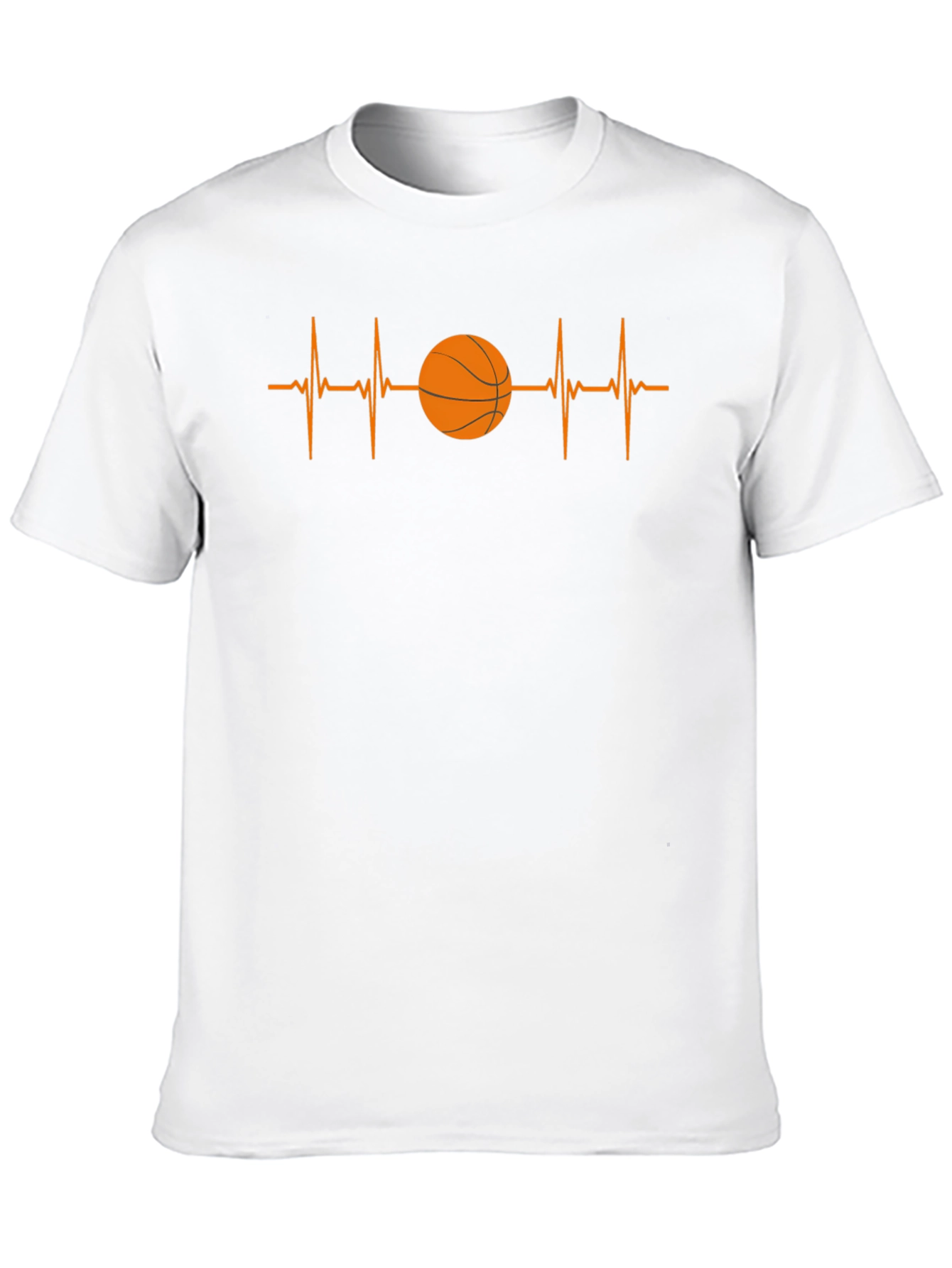 Basketball Heartbeat T-Shirt - Black Graphic Tee