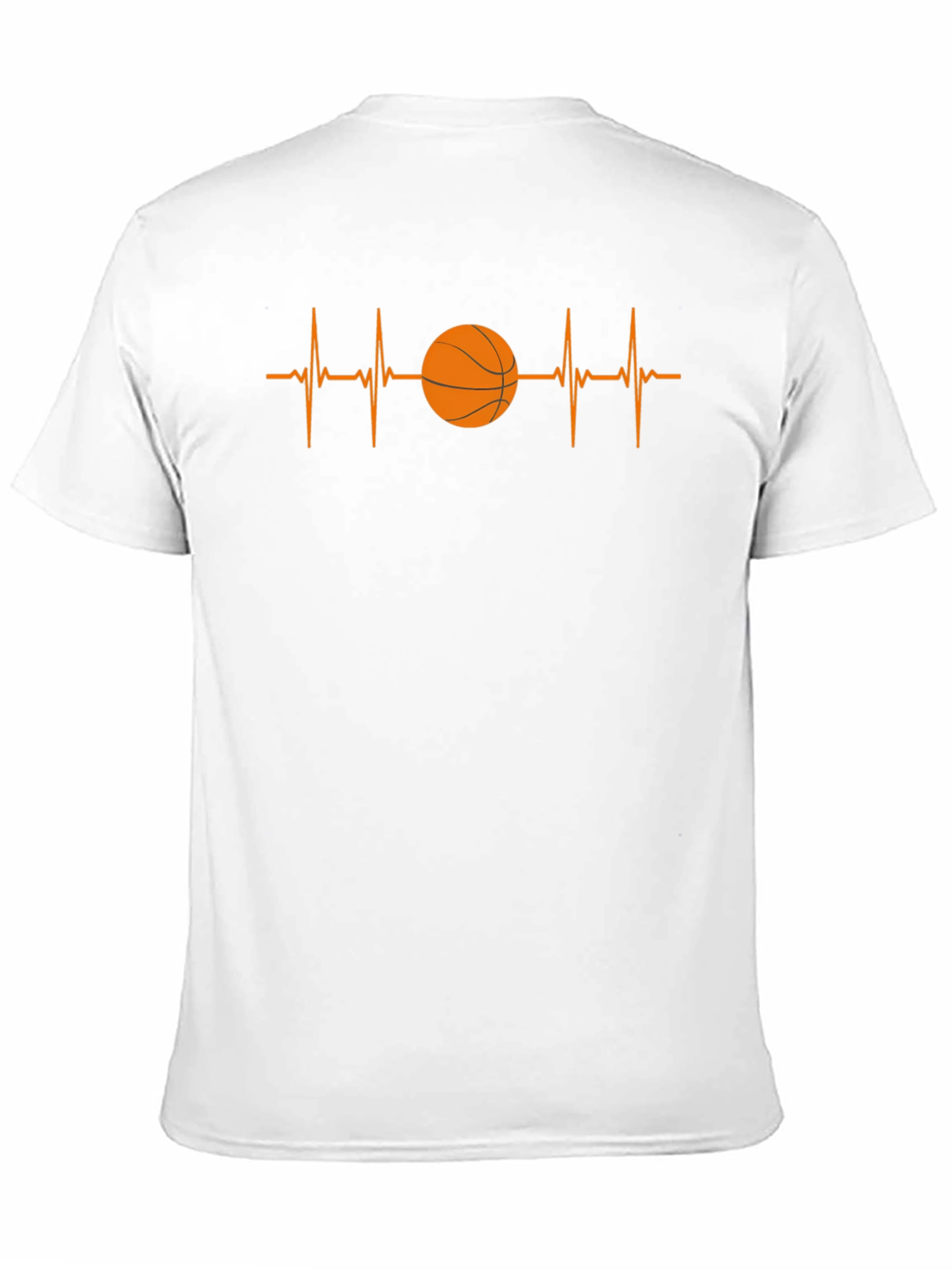 Basketball Heartbeat T-Shirt - Black Graphic Tee