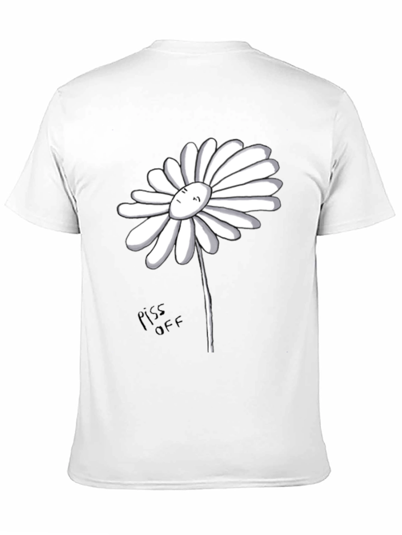 Daisy Graphic Tee - Black Cotton T-Shirt