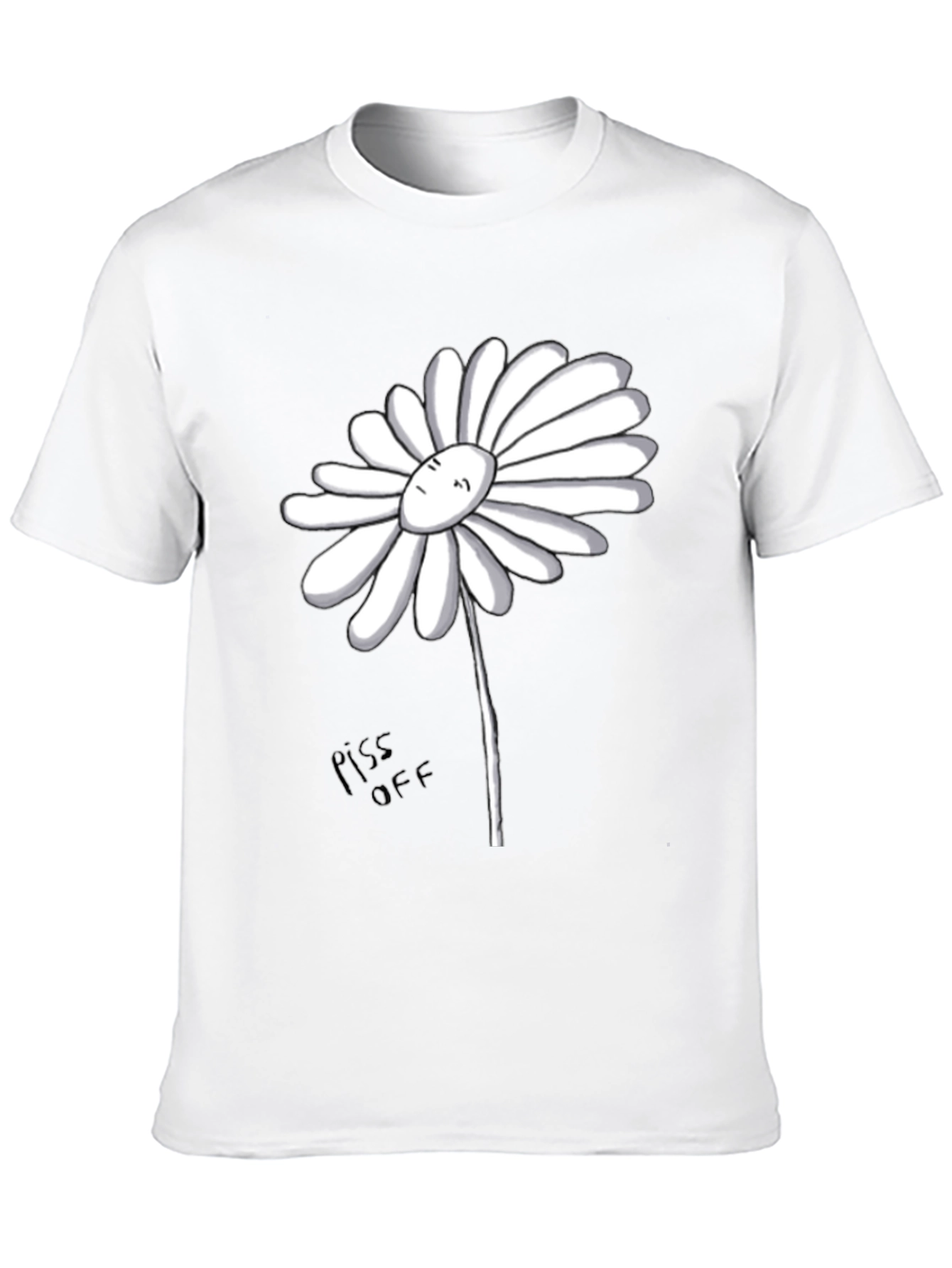 Daisy Graphic Tee - Black Cotton T-Shirt
