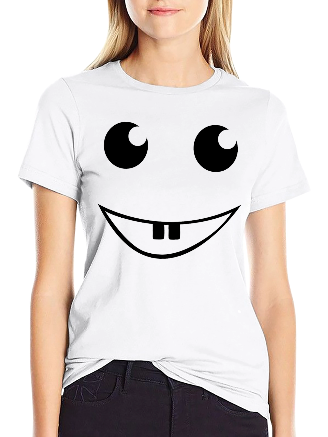 Funny Face Graphic Tee - Quirky Cotton T-Shirt