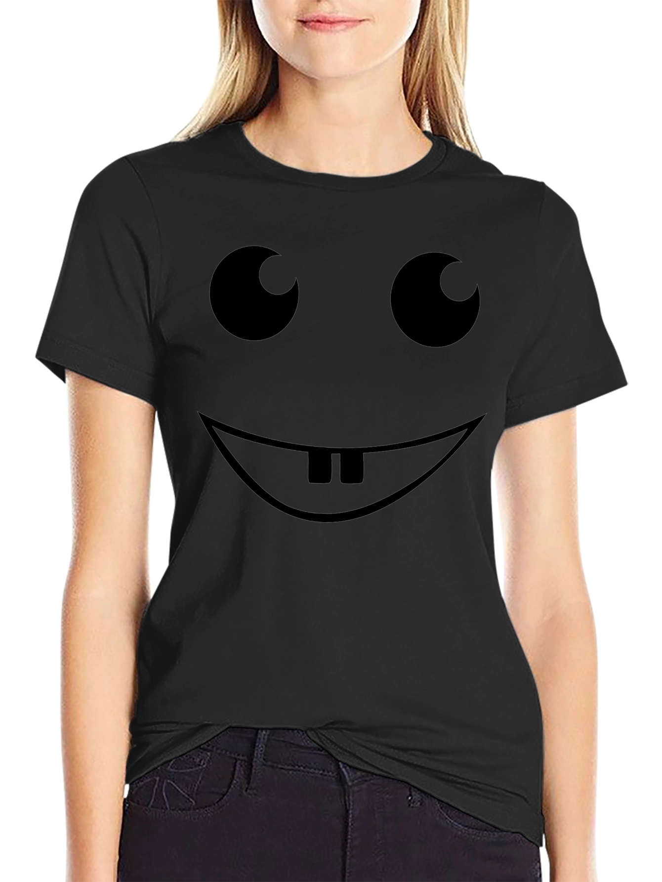Funny Face Graphic Tee - Quirky Cotton T-Shirt