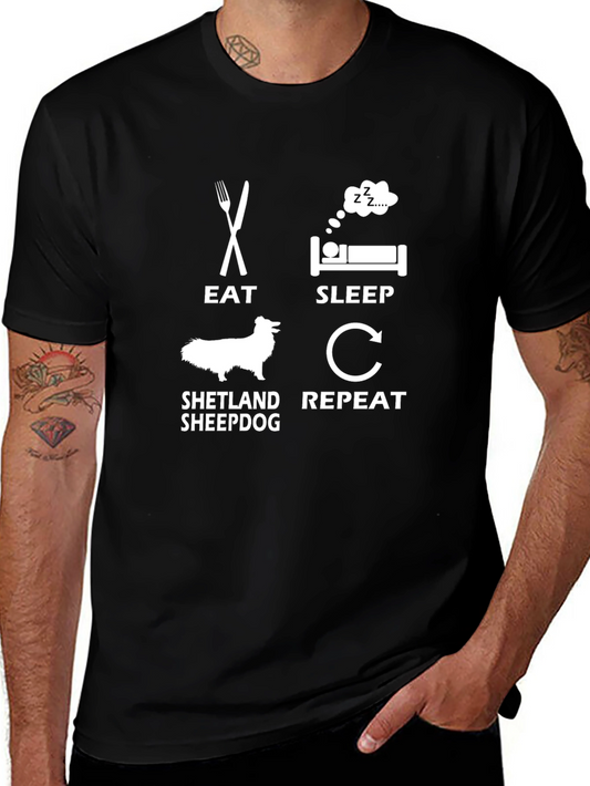 Eat Sleep Shetland Sheepdog Repeat T-Shirt