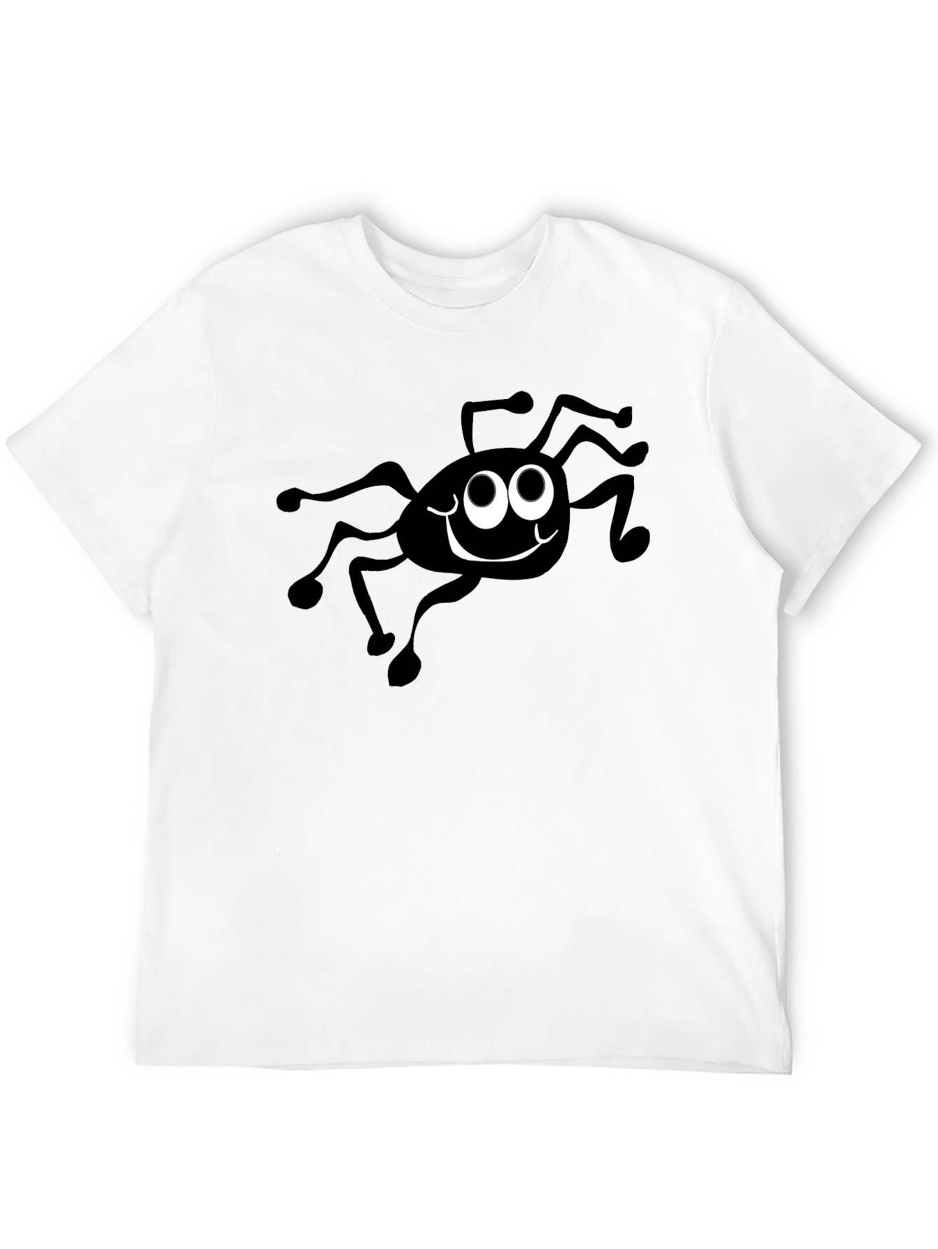 Funny Spider Graphic Black T-Shirt
