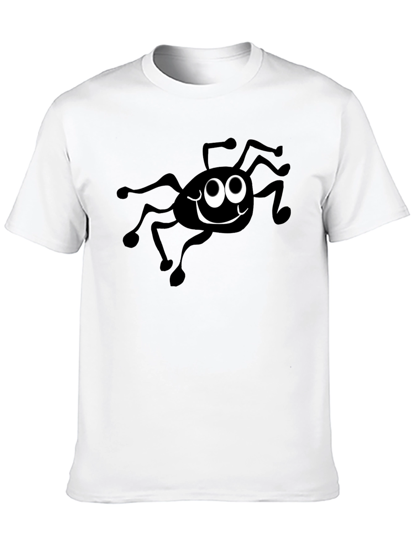Funny Spider Graphic Black T-Shirt