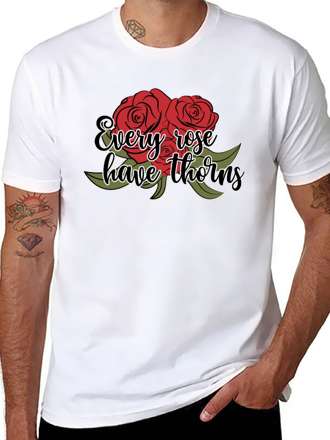 Roses Have Thorns Graphic T-Shirt
