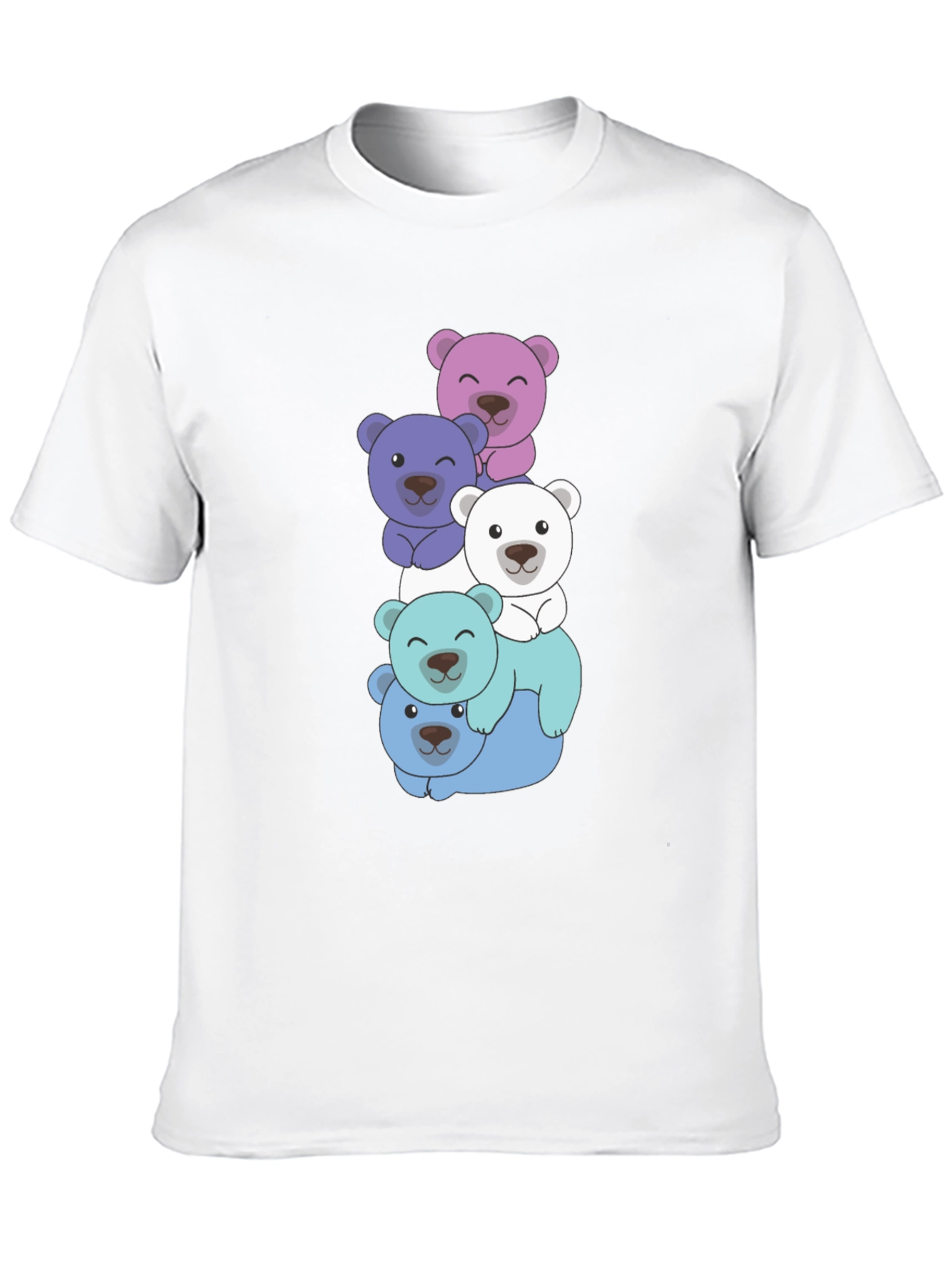 Cute Bear Stack T-Shirt - Fun & Playful Design