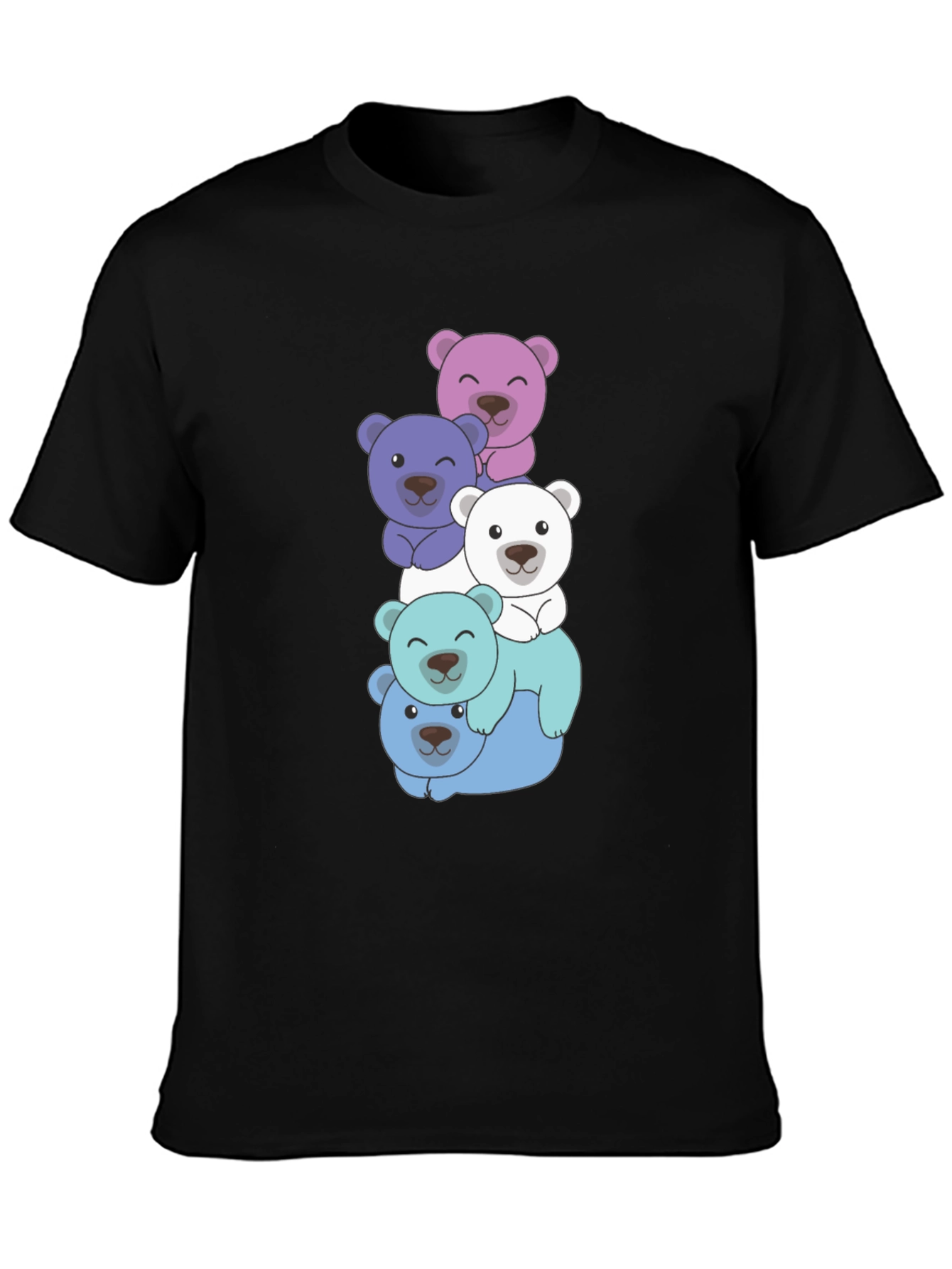 Cute Bear Stack T-Shirt - Fun & Playful Design