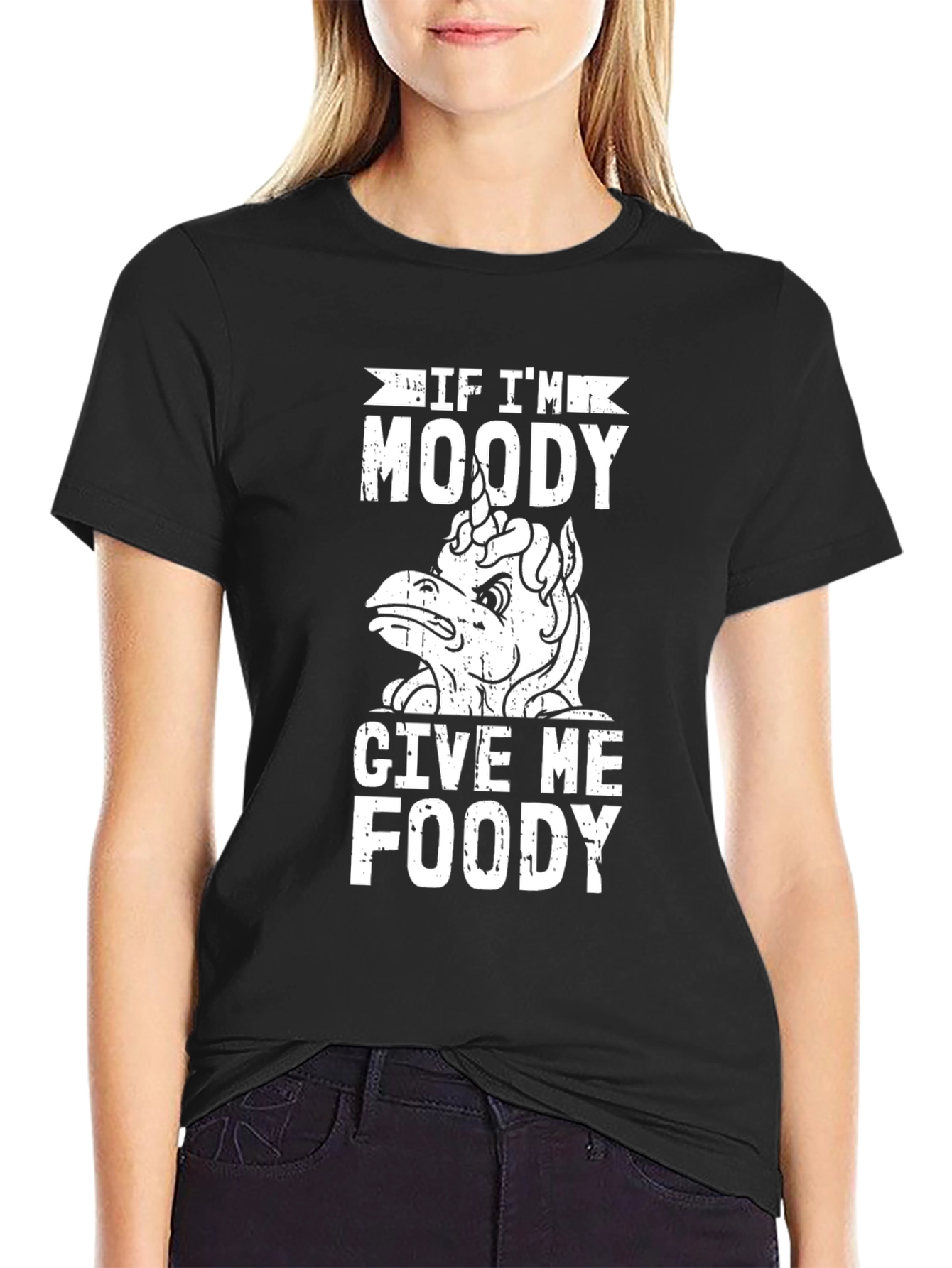Moody Unicorn Food T-Shirt