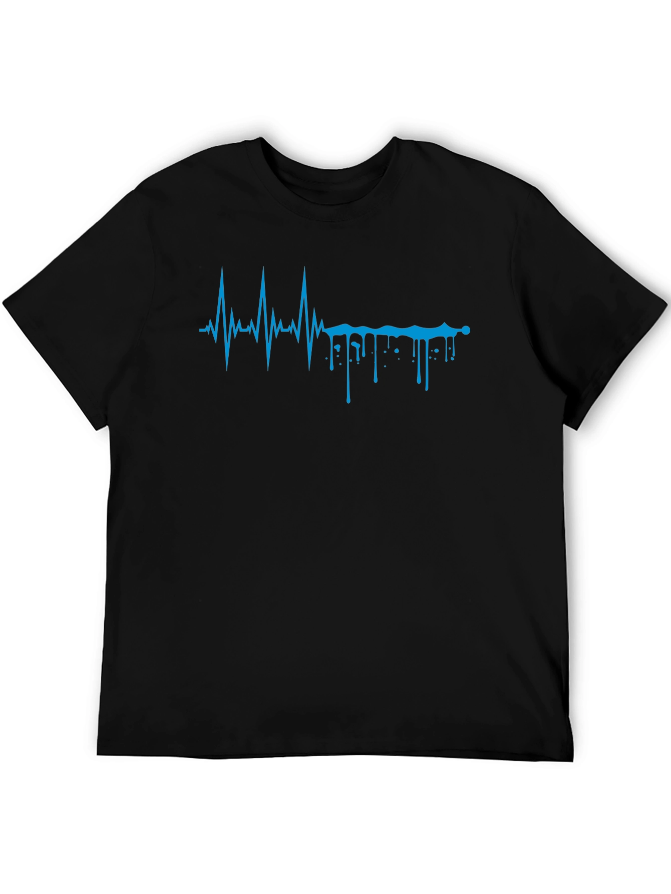 Heartbeat Drip Graphic Tee - Modern Design