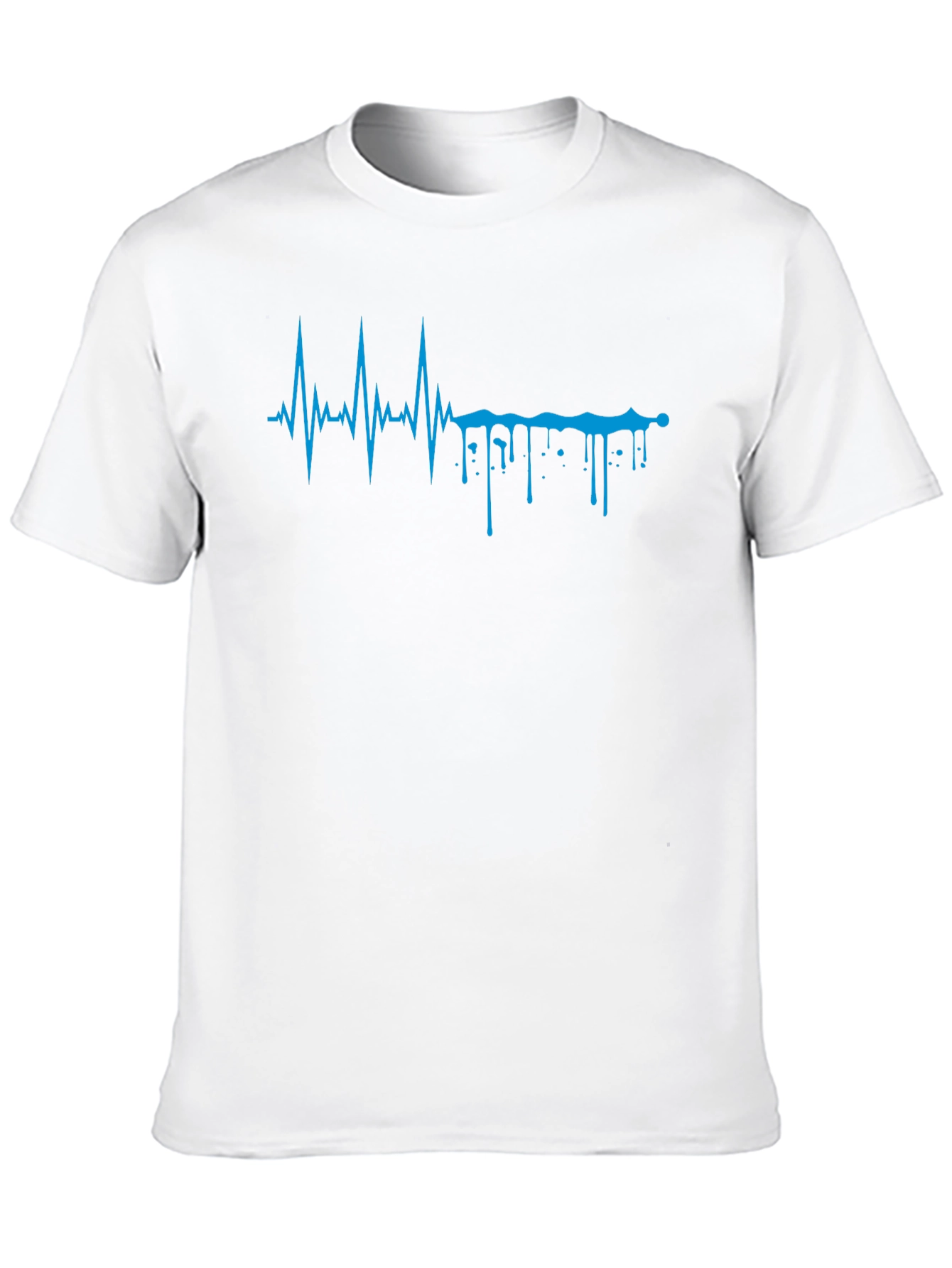 Heartbeat Drip Graphic Tee - Modern Design