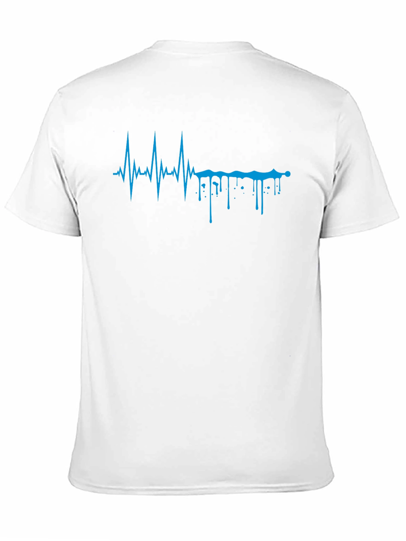 Heartbeat Drip Graphic Tee - Modern Design