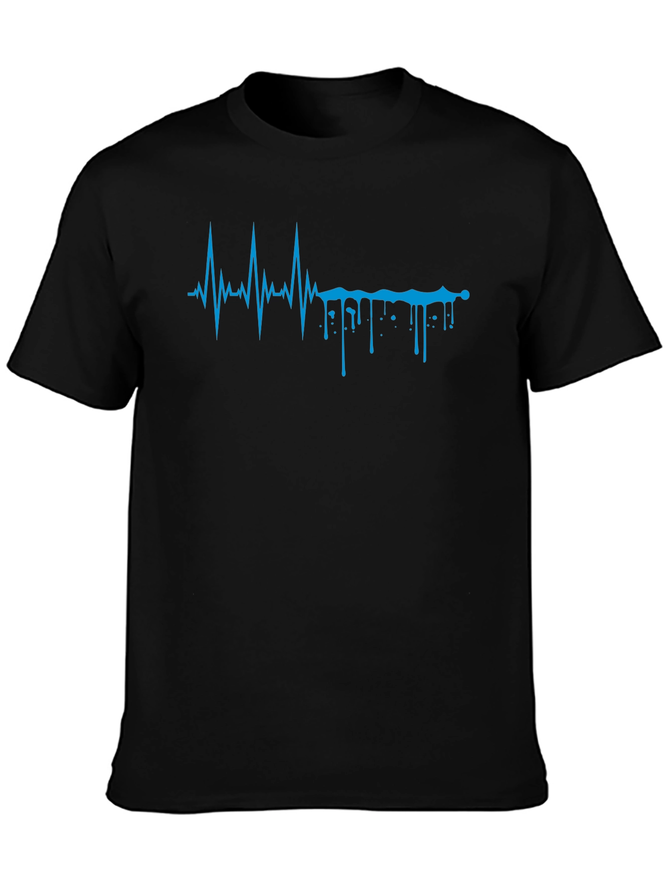 Heartbeat Drip Graphic Tee - Modern Design