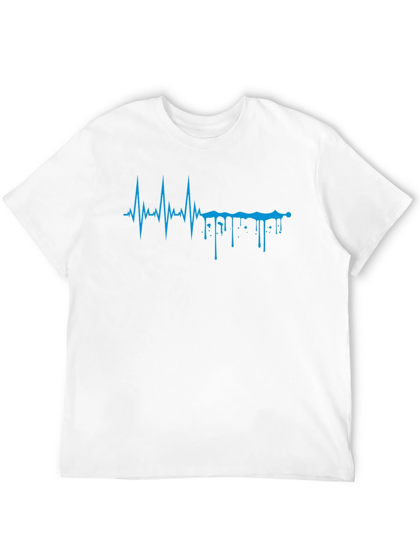 Heartbeat Drip Graphic Tee - Modern Design