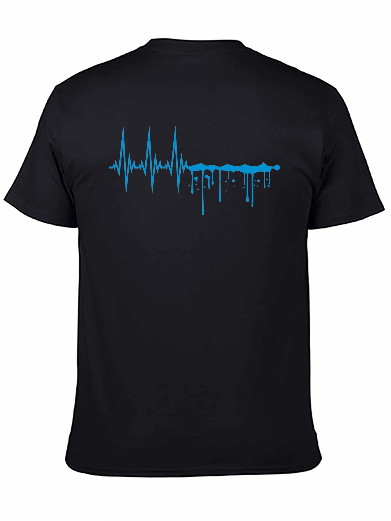 Heartbeat Drip Graphic Tee - Modern Design