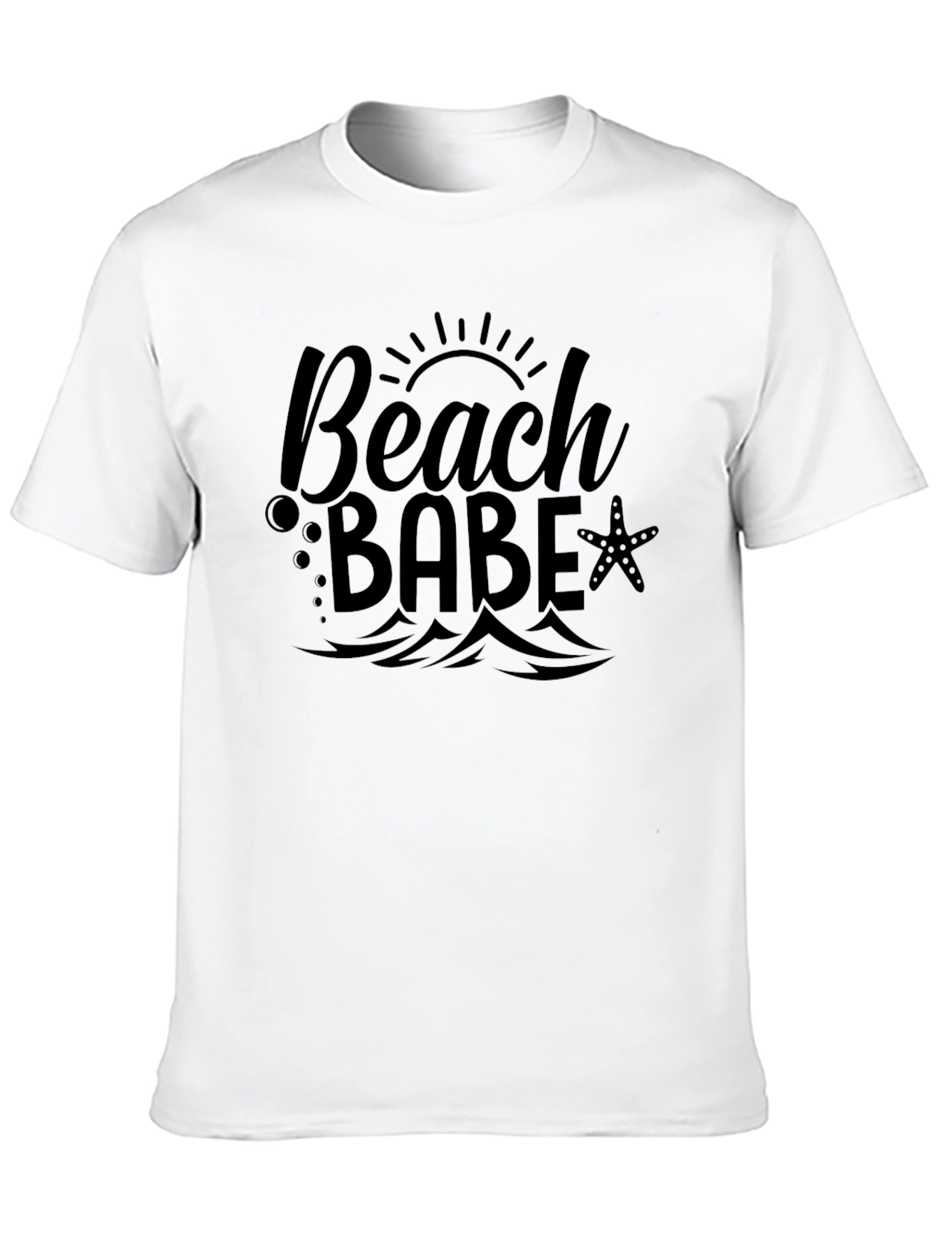 Beach Babe Black Graphic T-Shirt