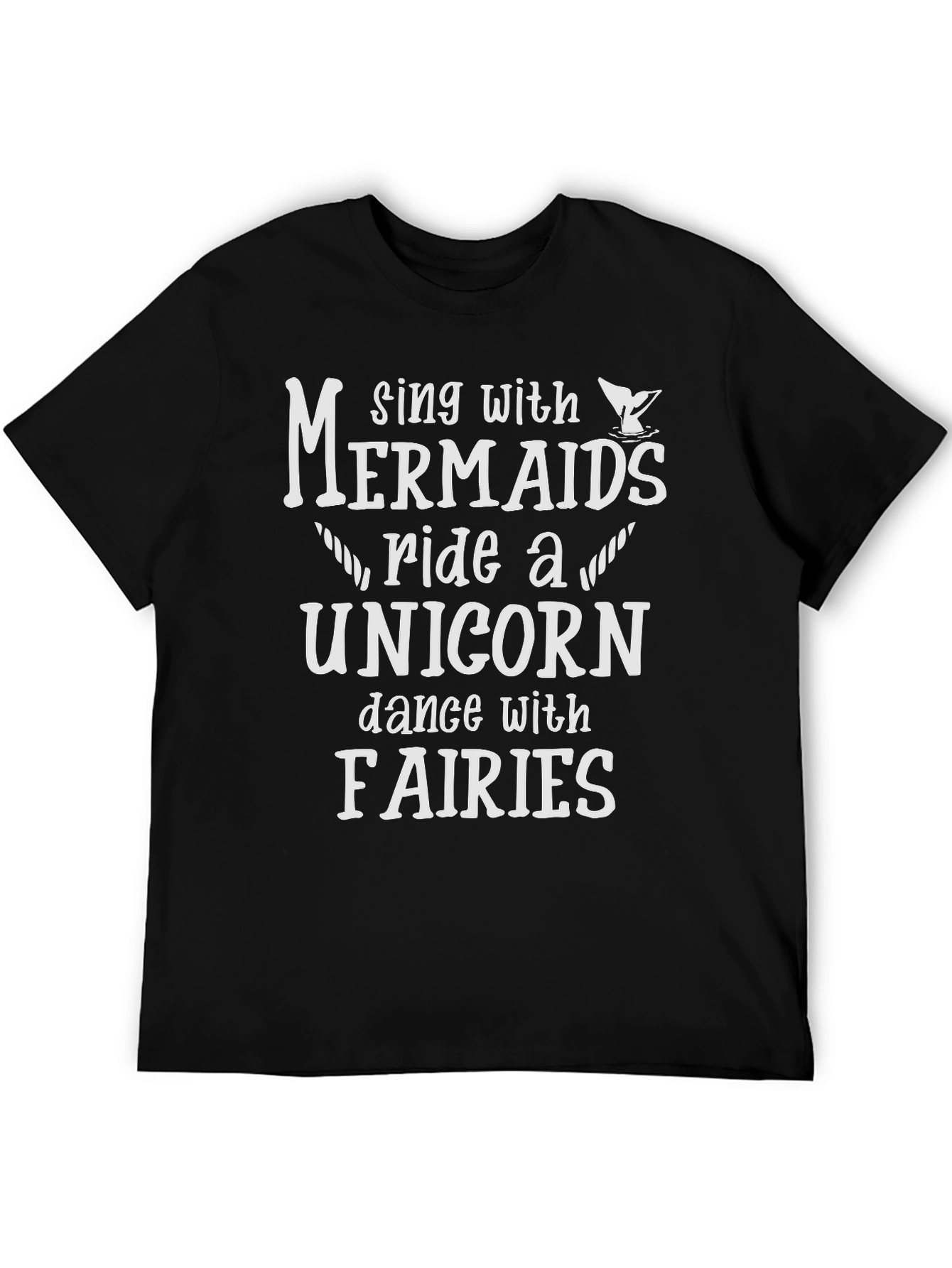 Sing with Mermaids Black Graphic Tee