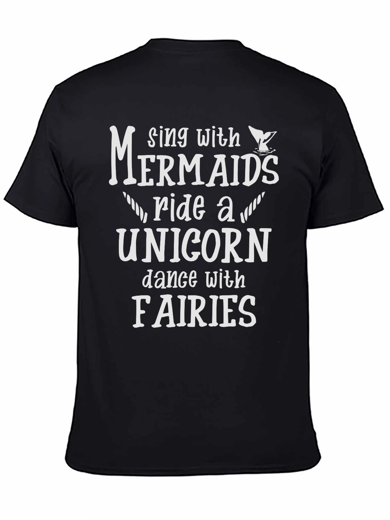 Sing with Mermaids Black Graphic Tee