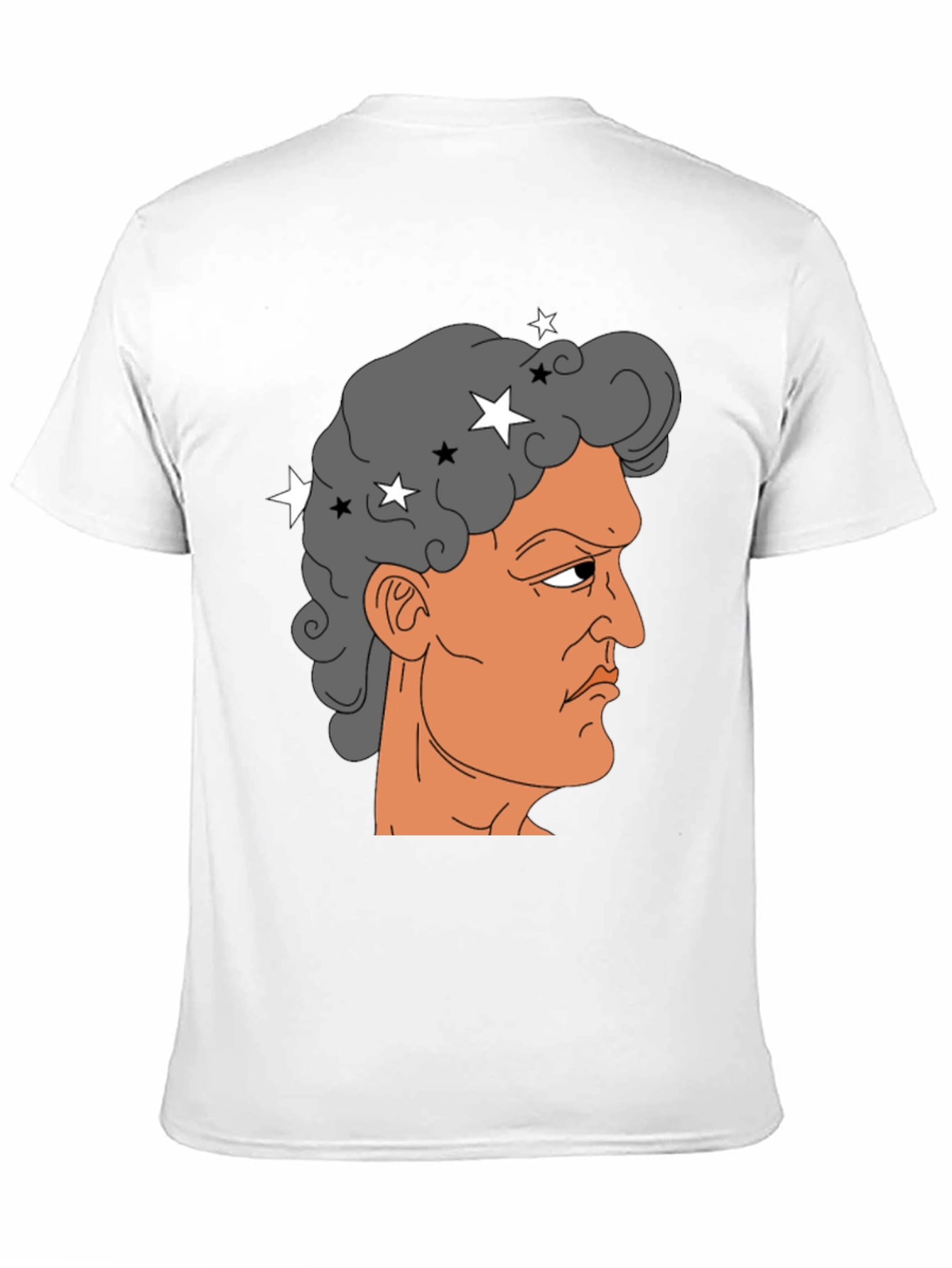 Meme Man Portrait Black Cotton Tee