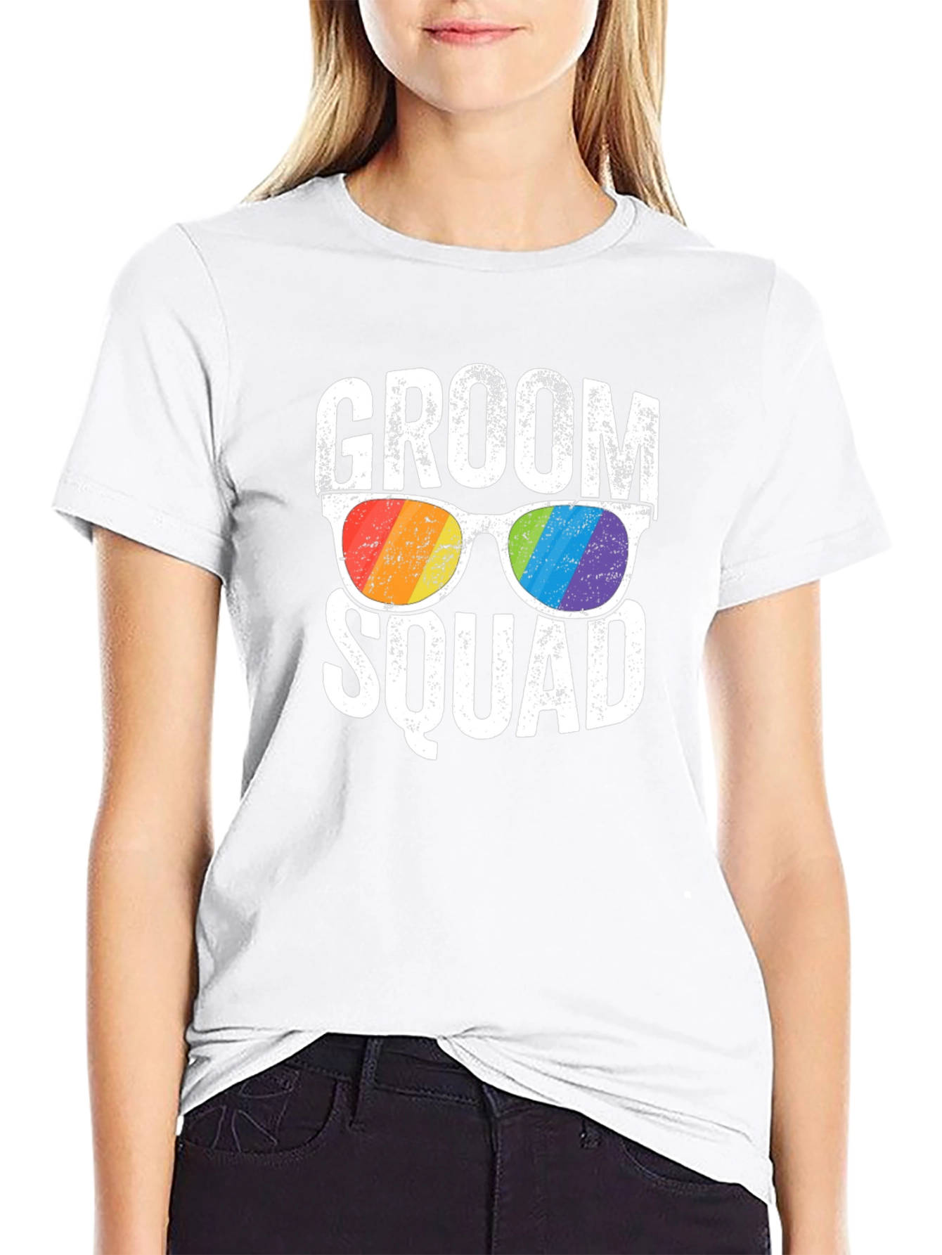 Groom Squad Rainbow Sunglasses T-Shirt
