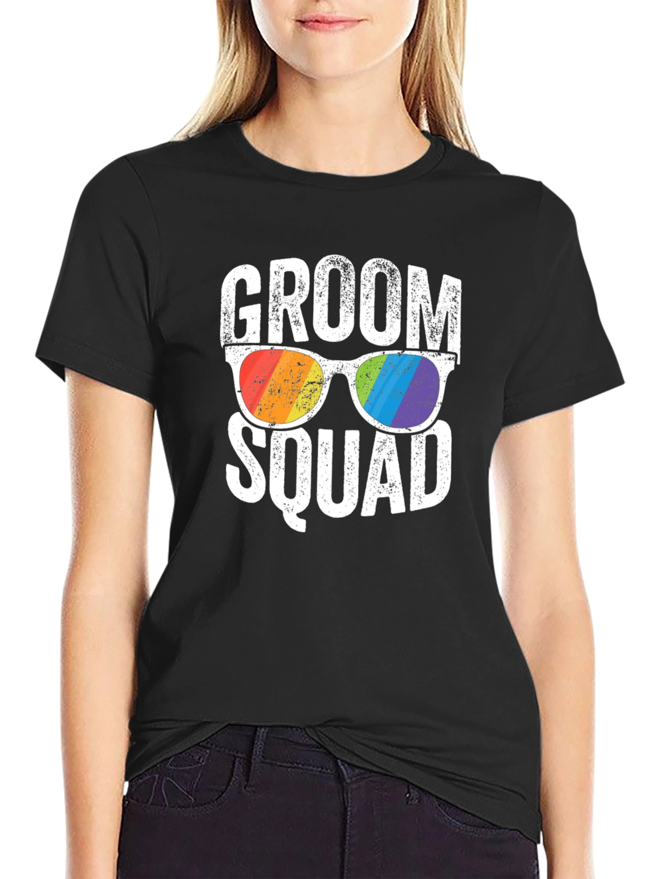 Groom Squad Rainbow Sunglasses T-Shirt