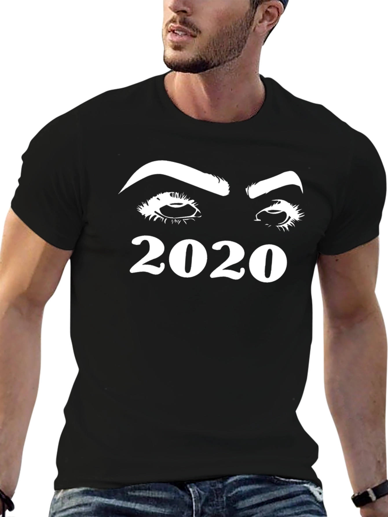 2020 Eyes Graphic T-Shirt - Black