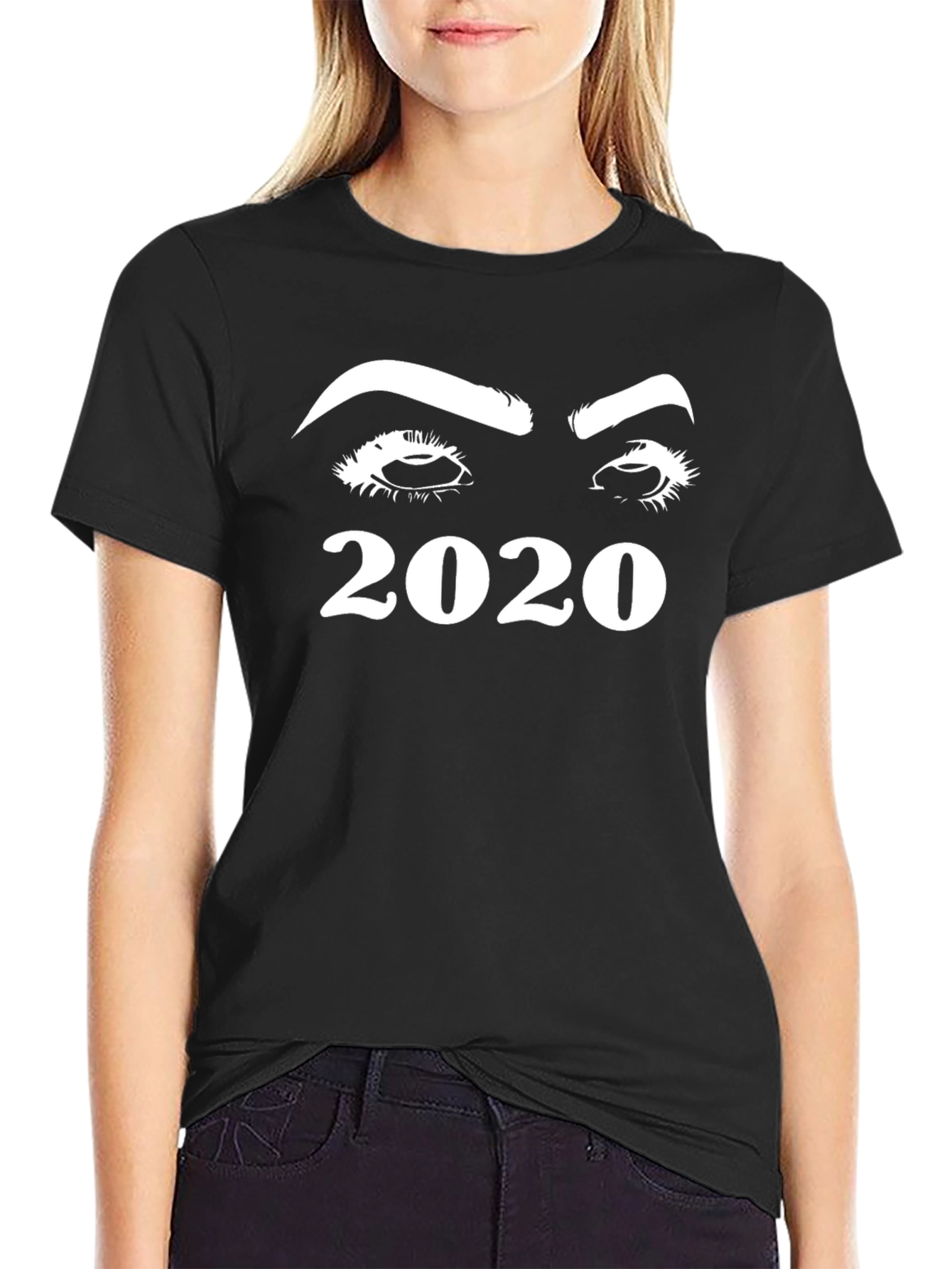 2020 Eyes Graphic T-Shirt - Black
