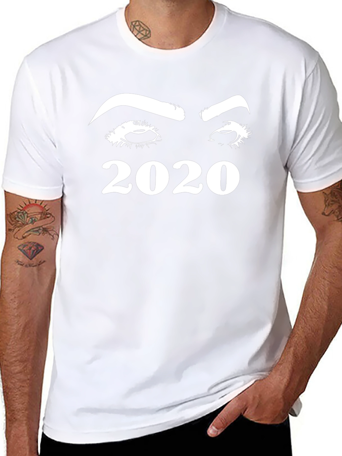 2020 Eyes Graphic T-Shirt - Black