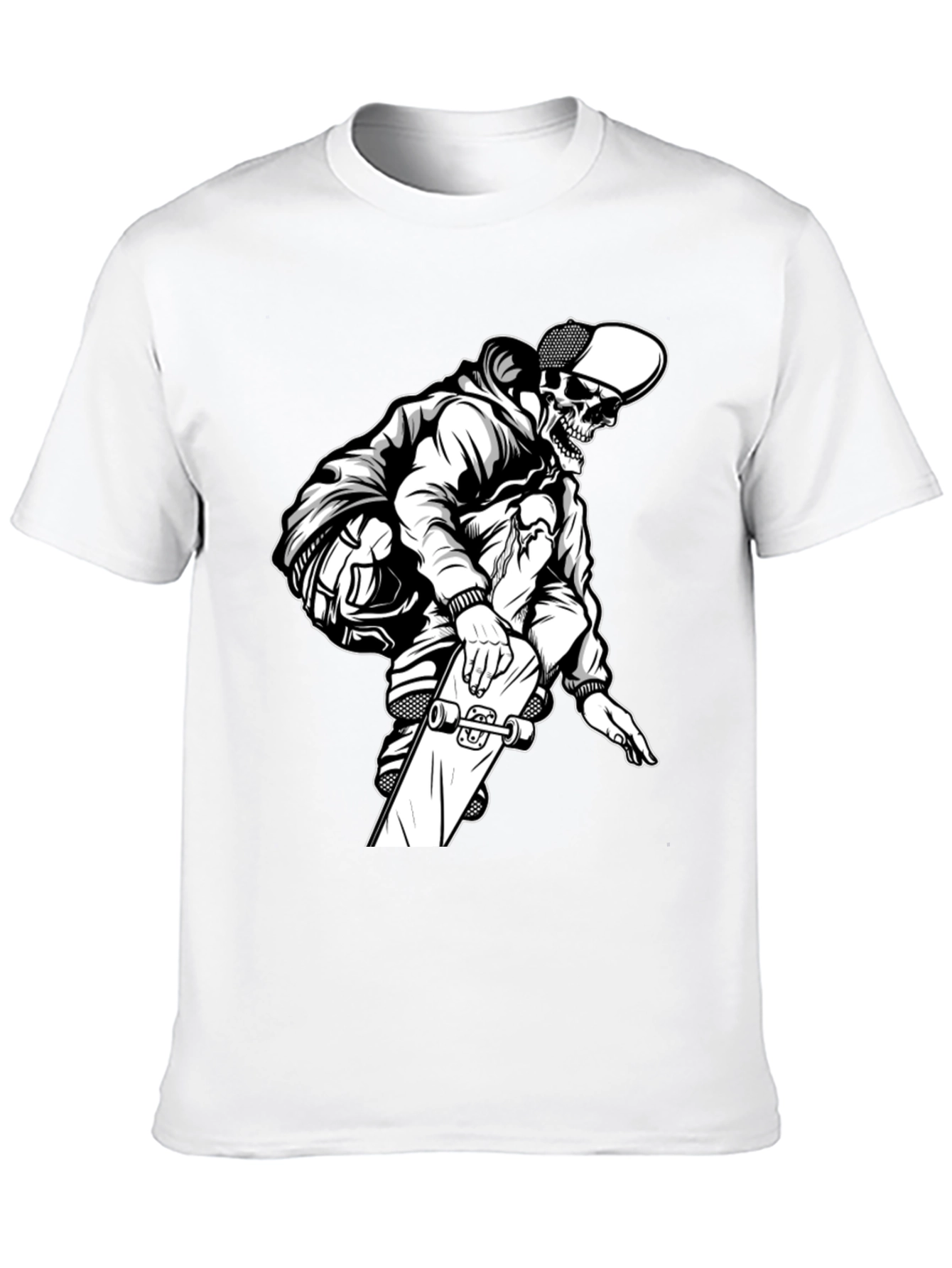 Skateboard Skeleton Graphic T-Shirt