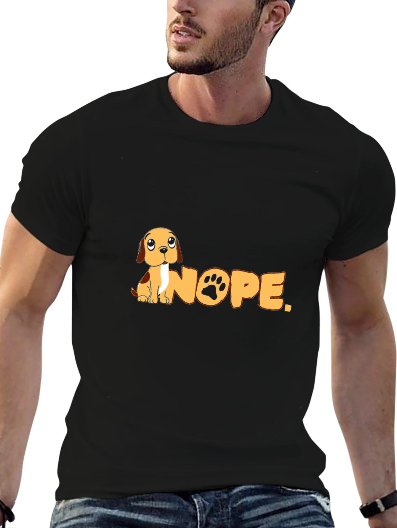 Nope Dog Graphic T-Shirt