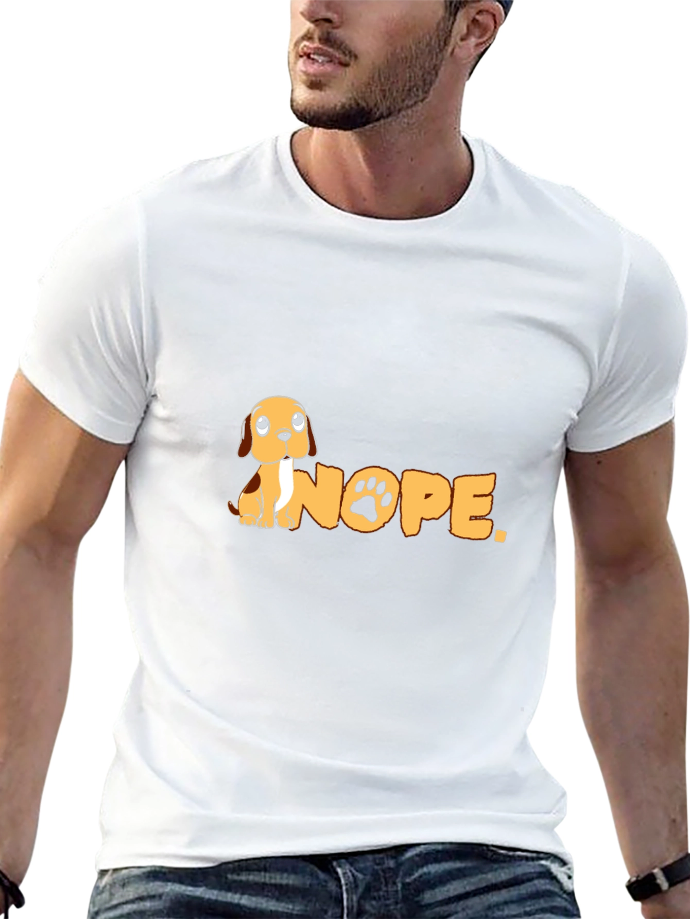 Nope Dog Graphic T-Shirt